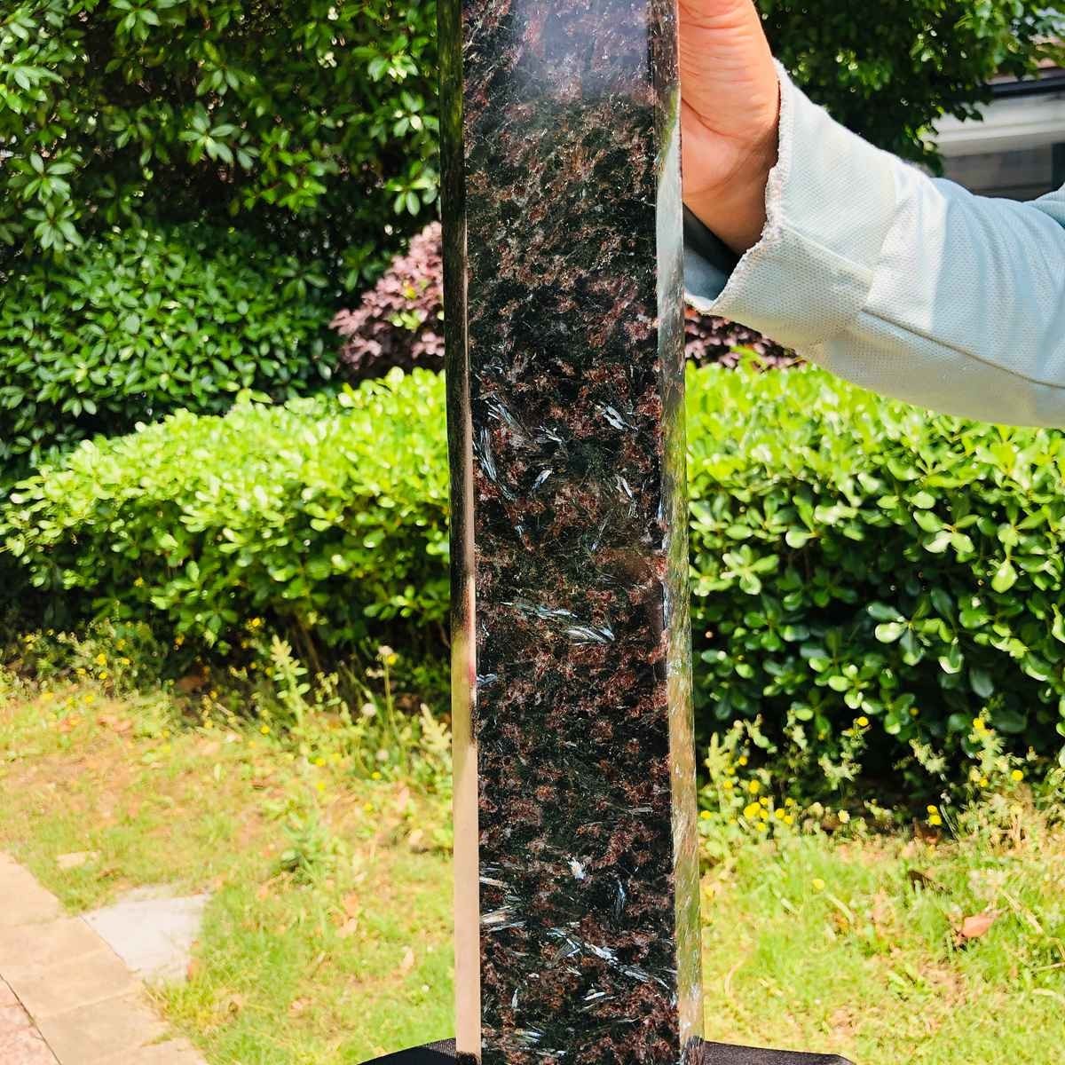 16.61LB Natural Fireworks Stone Obelisk Quartz Tower Crystal Wand Point Healing