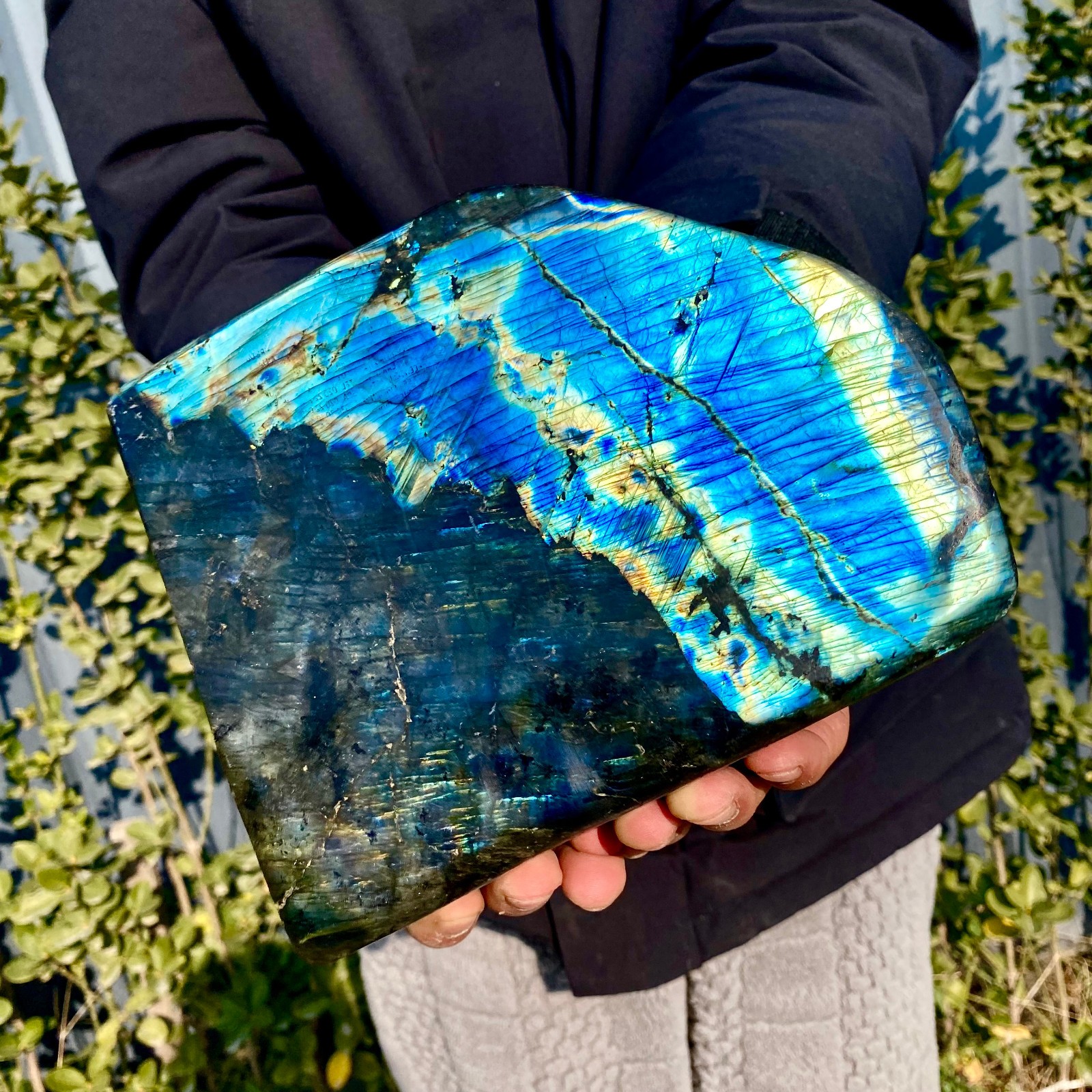 8.19LB Natural Gorgeous Labradorite Quartz Crystal Stone Specimen Healing