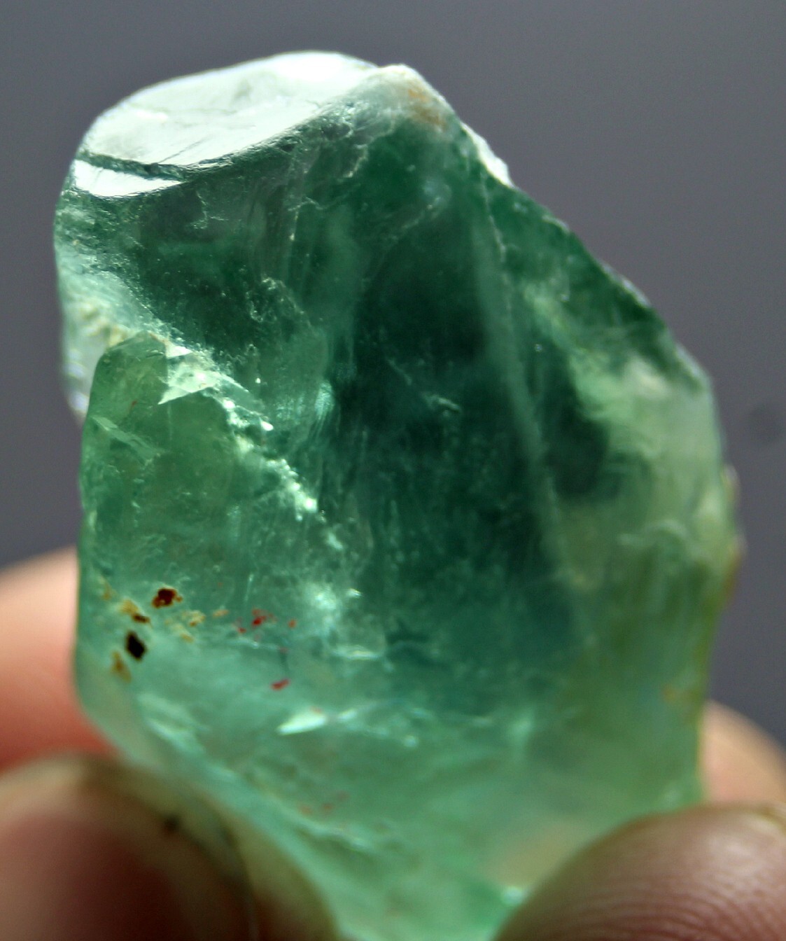 57 CT Eye-catchting Rare Green Fluorite Eye Clean Facet Grade Crystal From Afgha