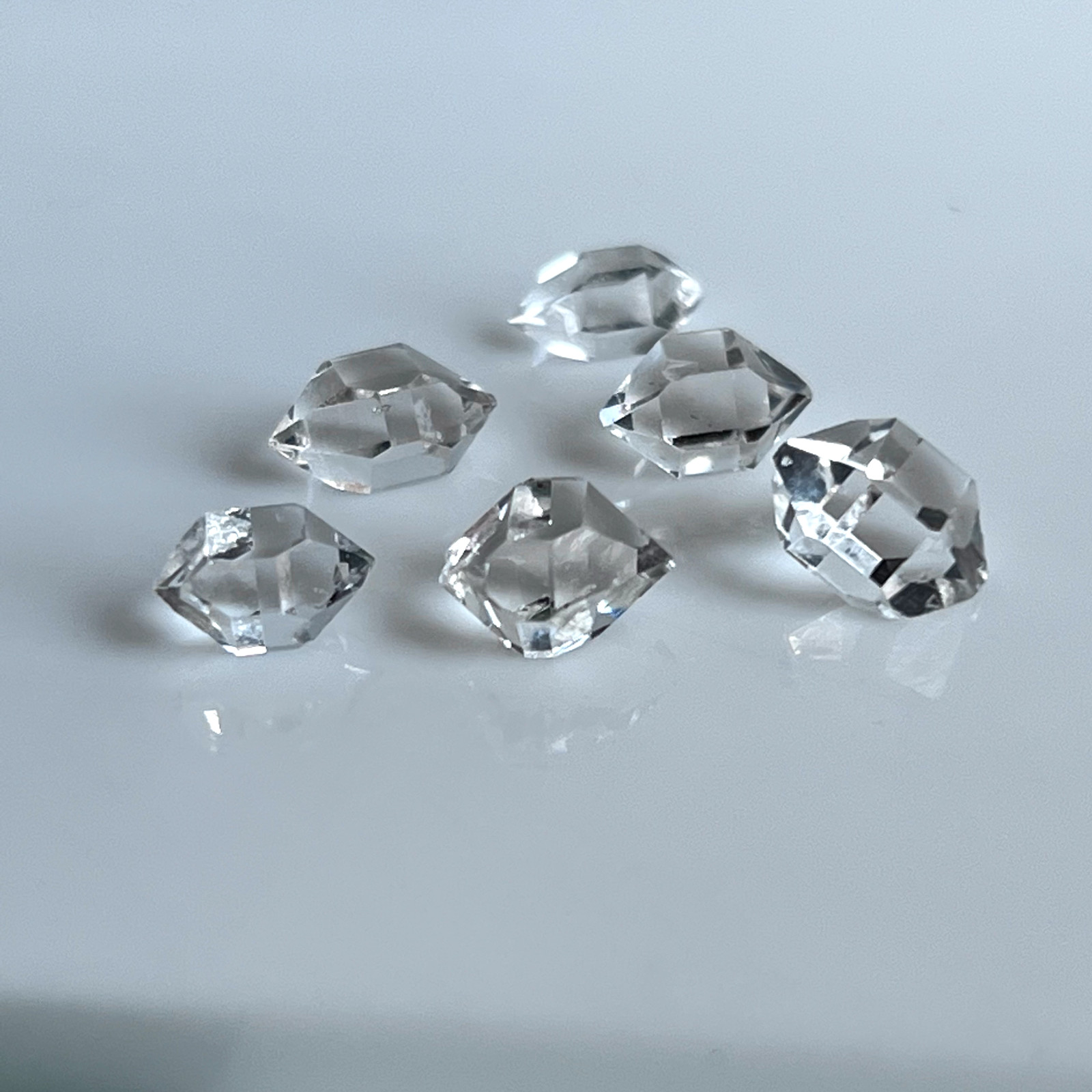 5 Pcs Herkimer diamond quartz crystals 7-9mm