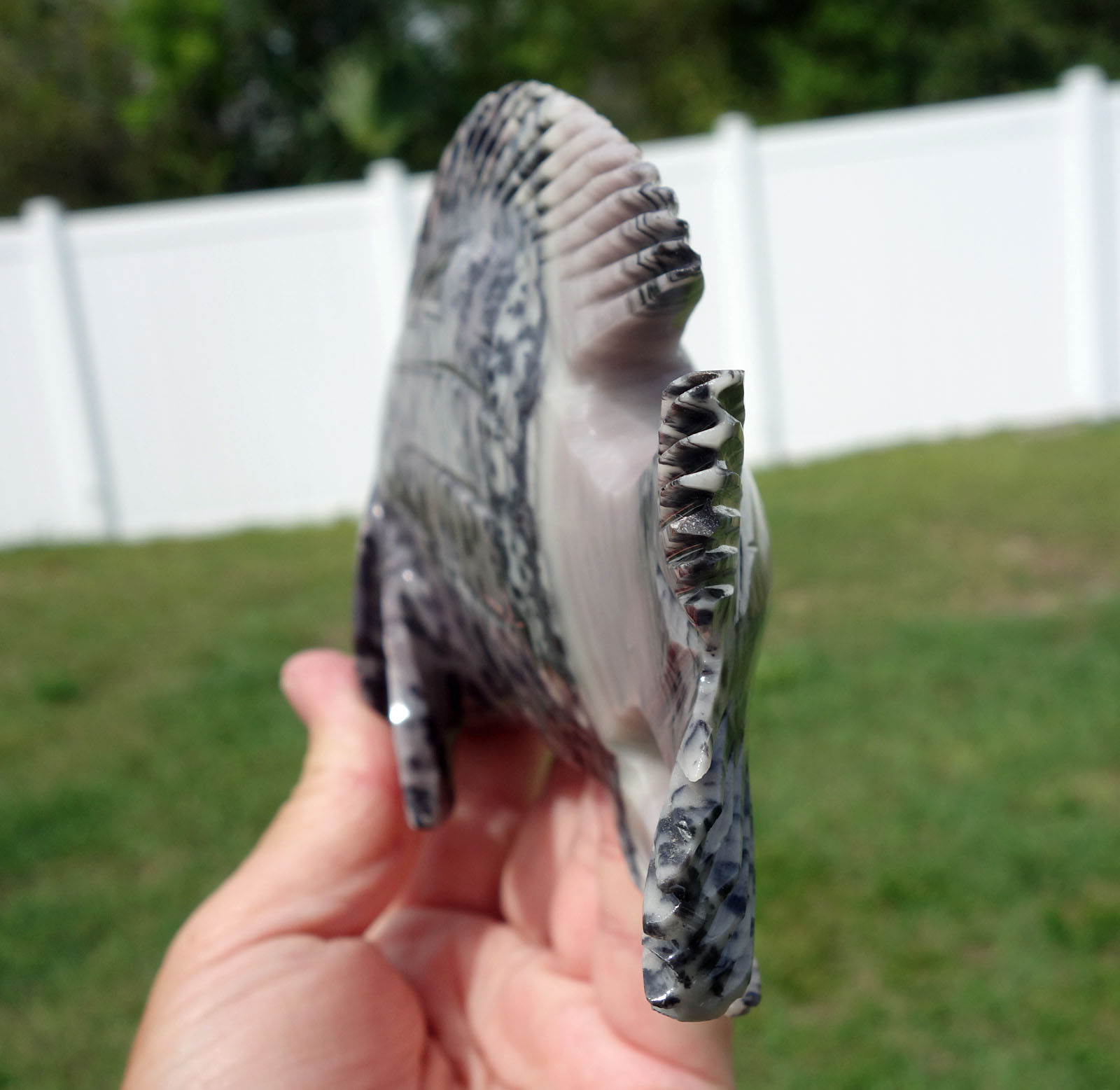 Jasper & Dolomite Calcite Crystal FISH Carving TOTEM FETISH For the Fish Lover