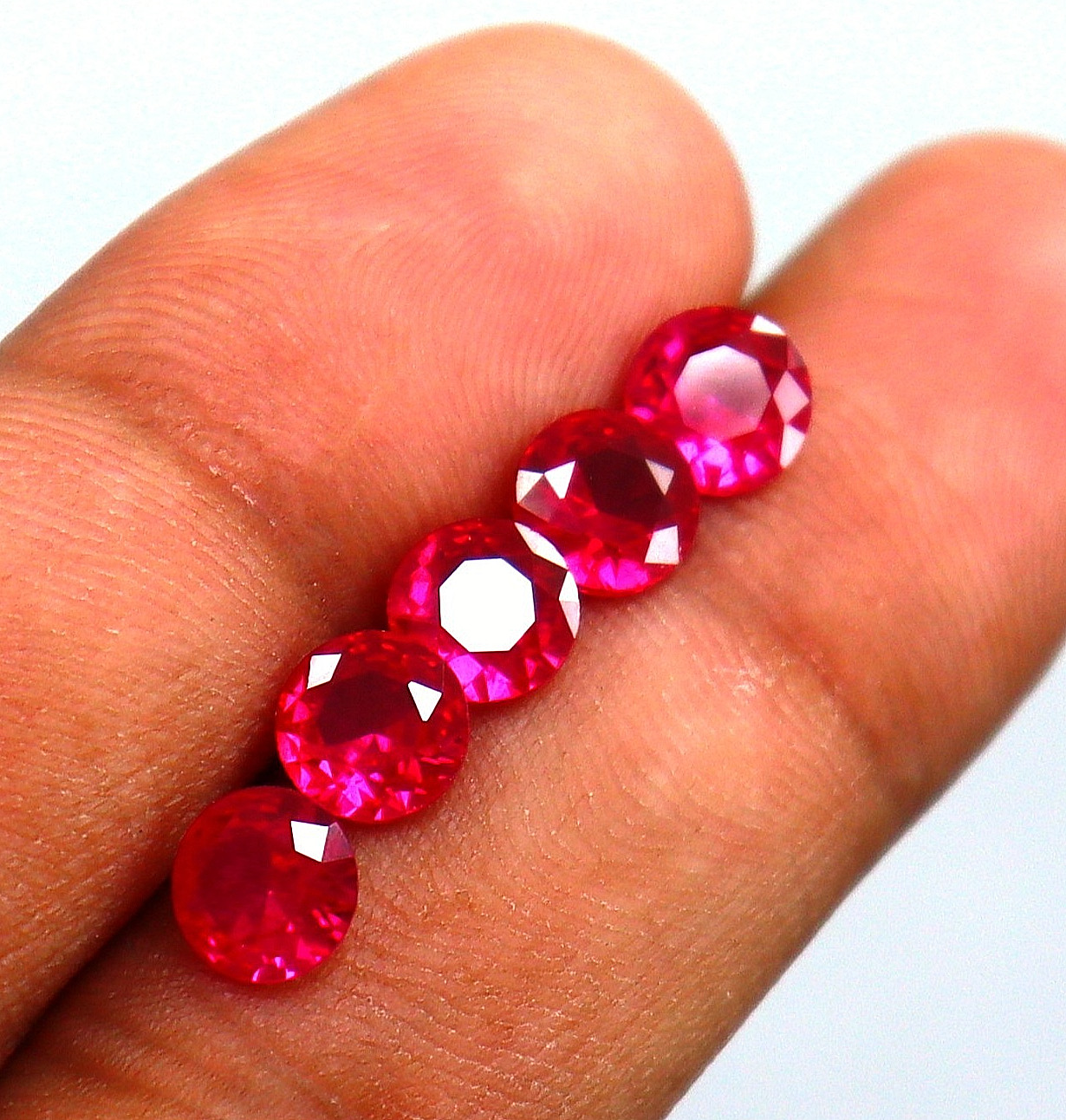 Round Cut Pink Spinel Certified Loose Gemstones 5 Pcs 4-5 Ct Black Friday Offer