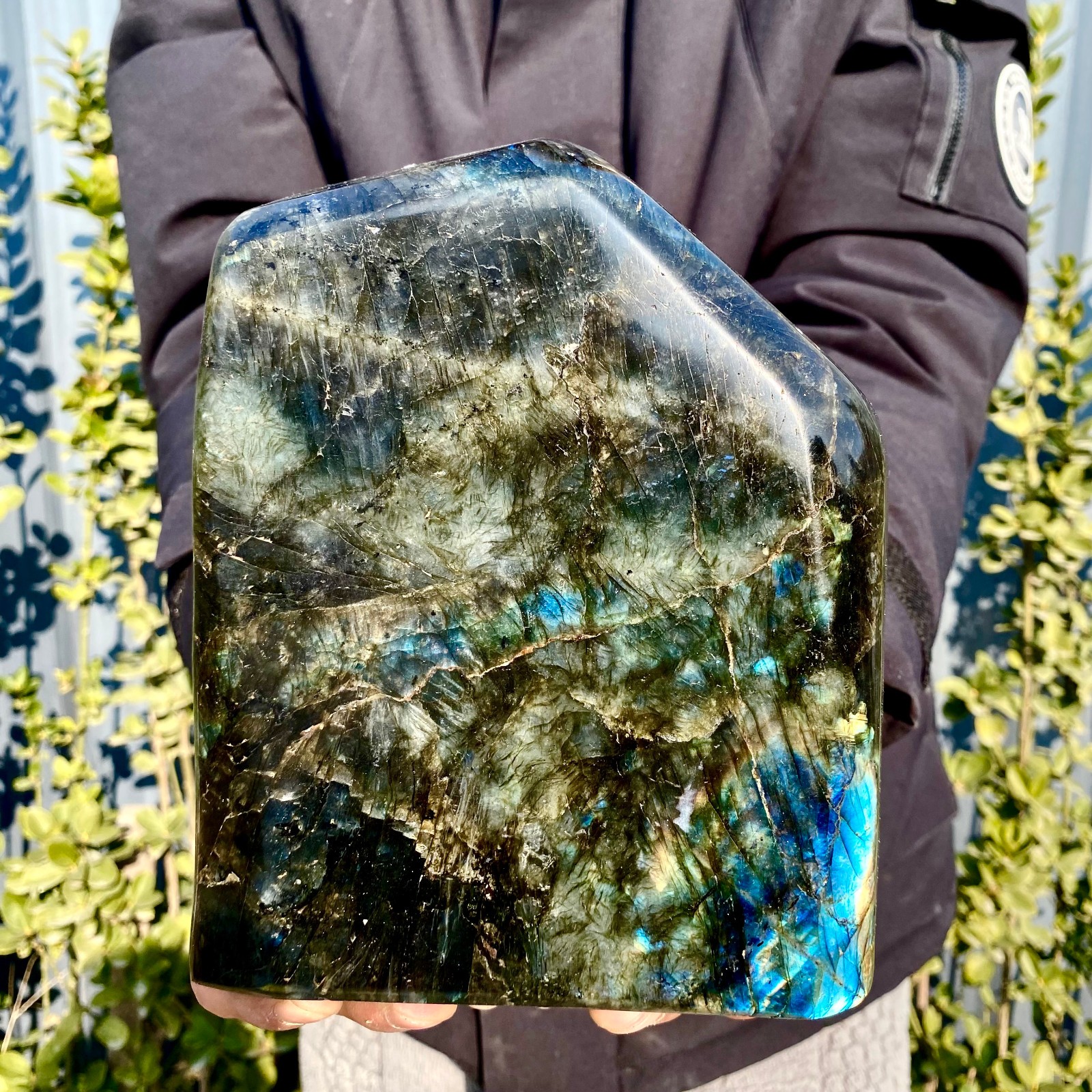 8.19LB Natural Gorgeous Labradorite Quartz Crystal Stone Specimen Healing