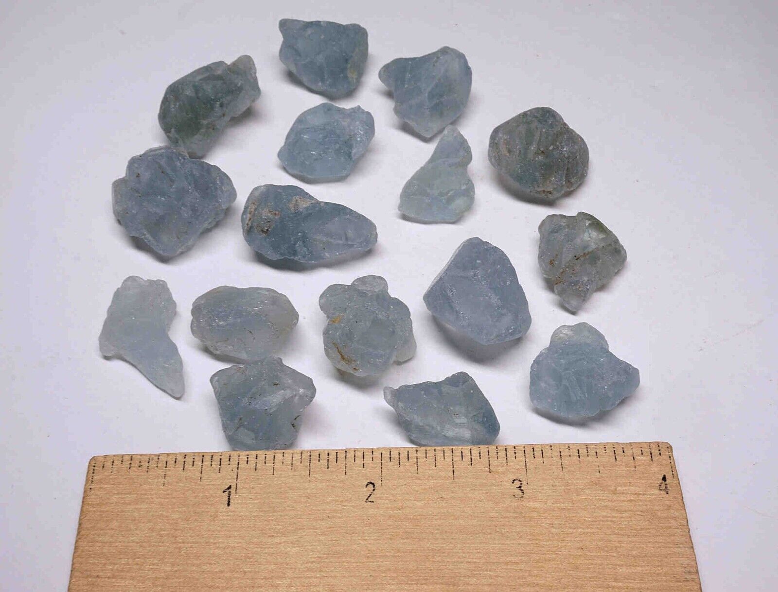 Celestite 1/4 Lb Natural Sky Blue Crystal Chunks Gemstone Specimens