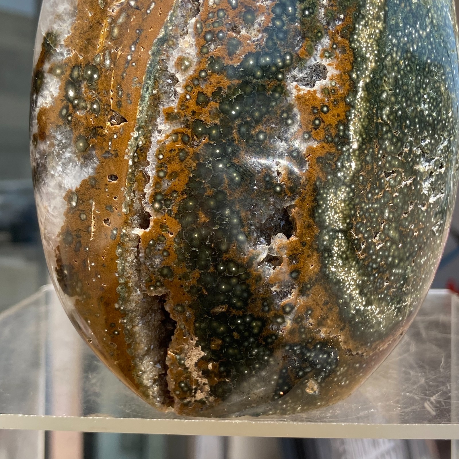 4.06LB Natural Colourful Ocean Jasper Crystal Druzy Specimen Healing