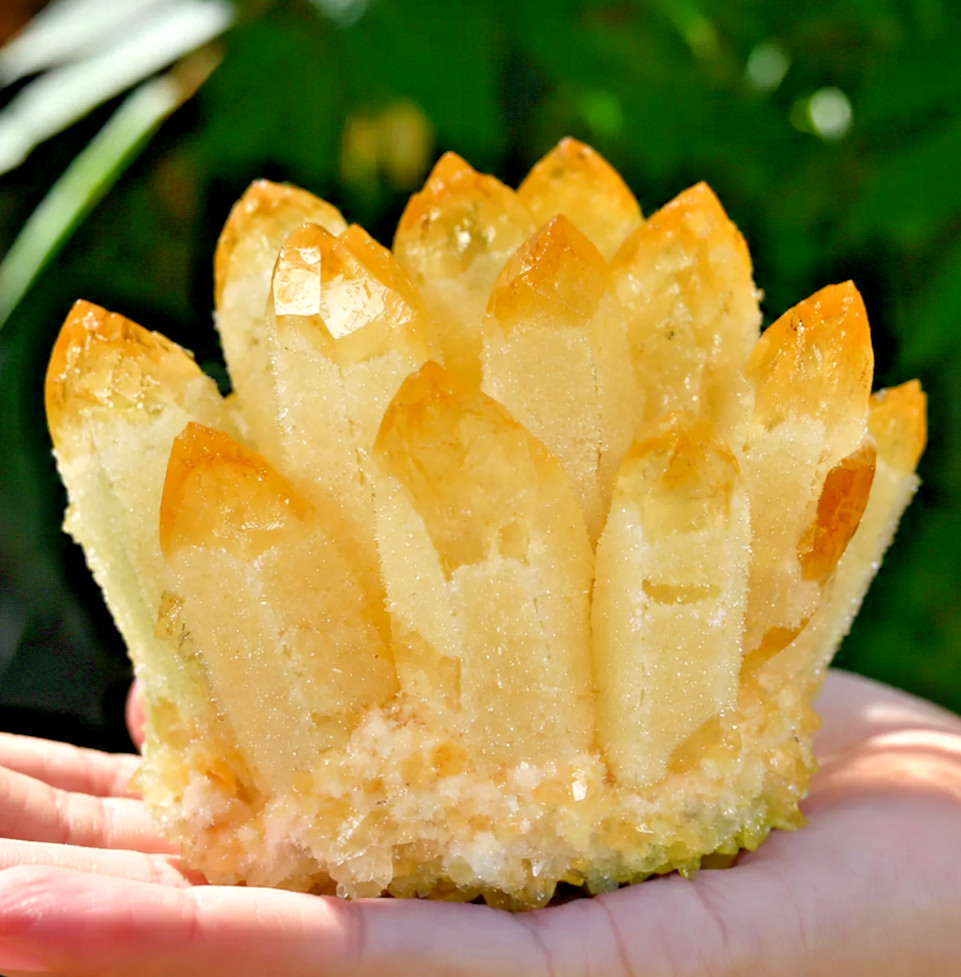 310g Natural Yellow Phantom Quartz Cluster Healing Rough Crystal Specimen Decor