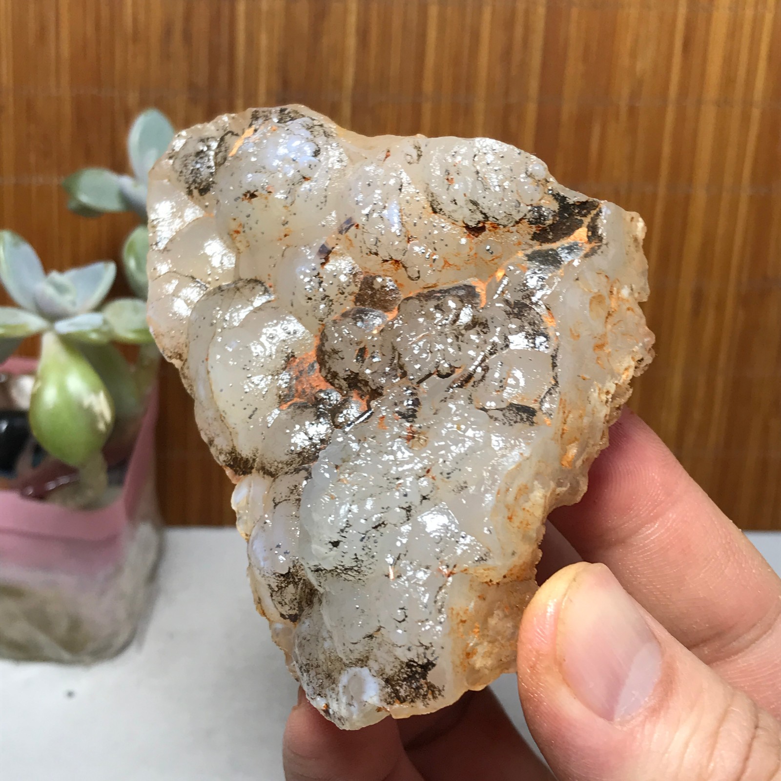 Natural Bonsai Suiseki Gobi Agate Eyes Stone-Stunning original View 146g A2830
