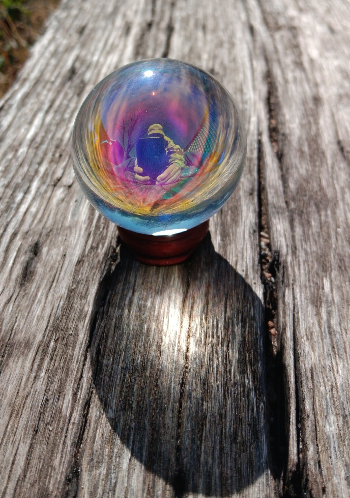 K9 Color Crystal Balls 50mm/80mm Sphere with Stand Meditation Feng Shui