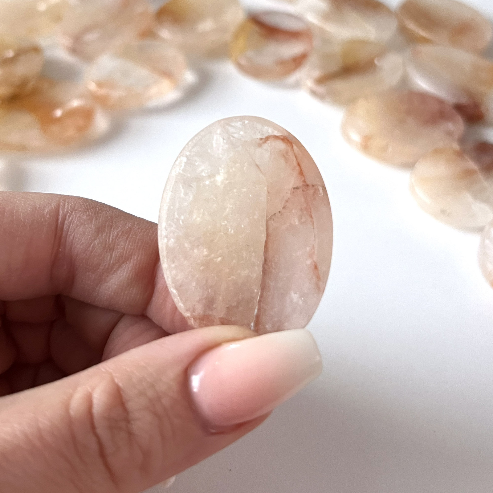 Fire Quartz Worry Stone | Hematoid Quartz | Vitality | Self-Worth | Confidence |