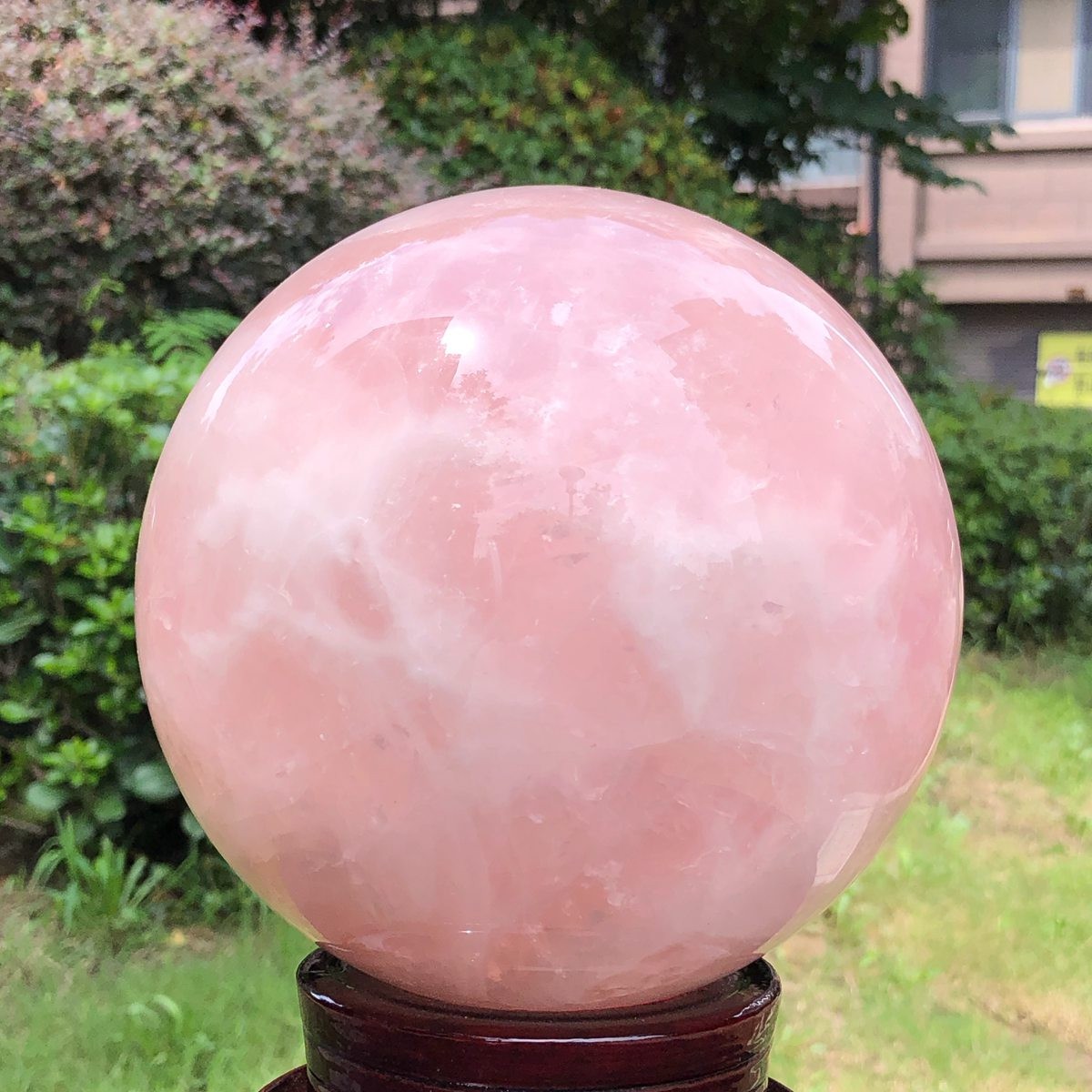 10.27LB Natural pink rose quartz sphere crystal polished ball healing decor