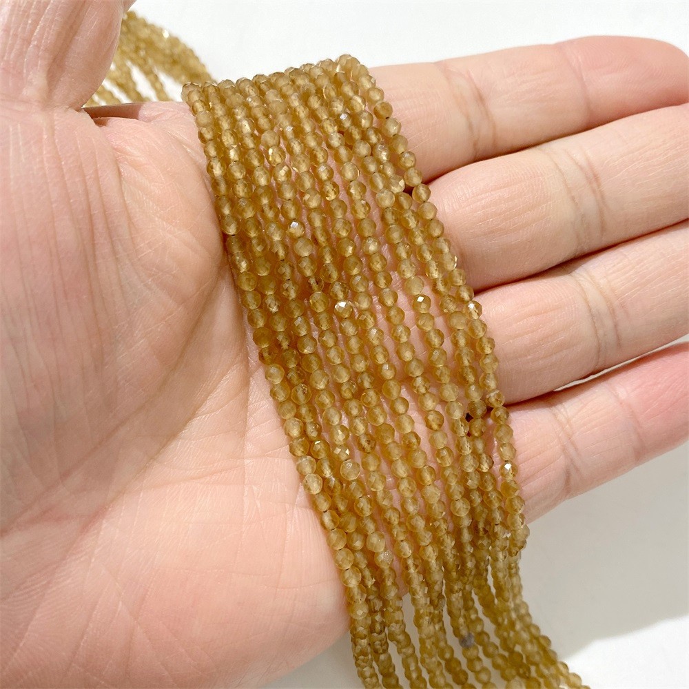 Tiny 2 3 4 MM Natural Faceted Zircon Stone Loose Beads Quartz Crystal For Jewelr