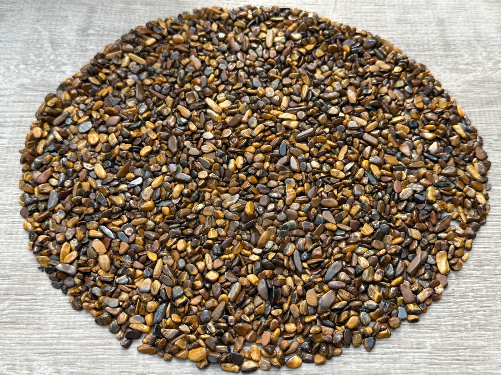 Grade A++ Tiger Eye Semi Tumbled Gemstone Mini Chip 2-5 mm, Wholesale Bulk Lot