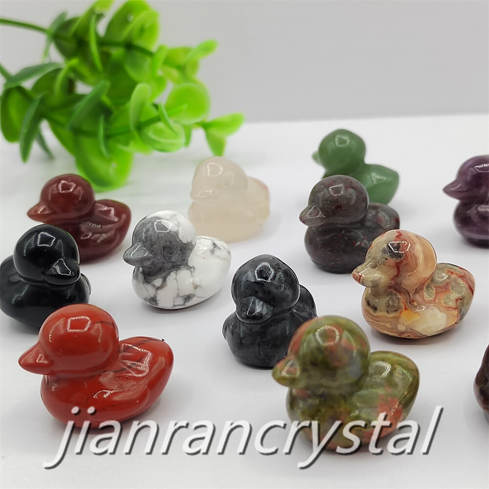 50pcs Mix Natural Quartz Crystal Duck Skull Carved Animal Skull Wholesale