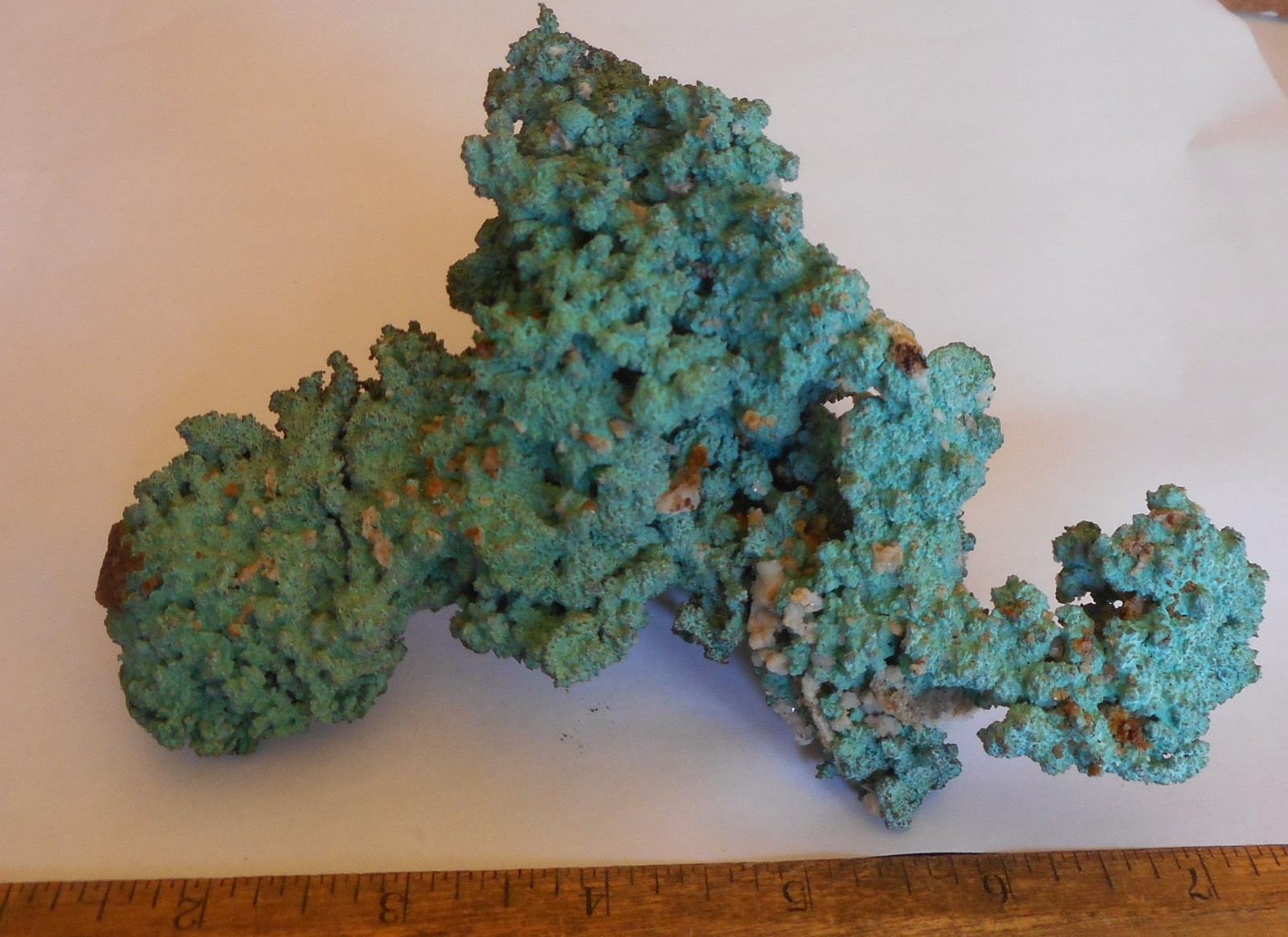 Huge Natural Green Copper Crystal Specimen Michigan . 6.0″ . 711 grams . 1.5 Lb
