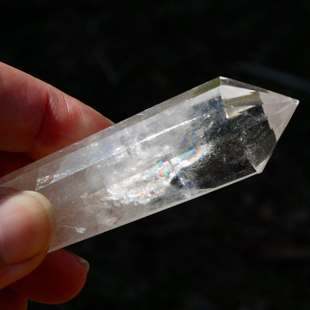 3.7″ Clear Quartz Vogel Crystal – 12 Sided Healing Wand from Brazil L1b