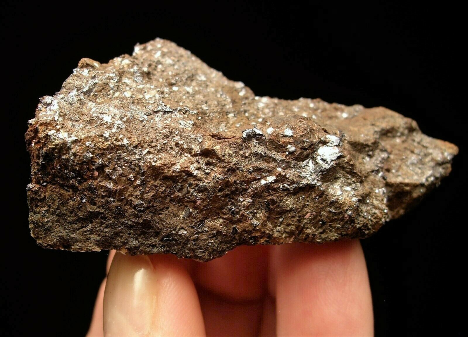 Shiny Molybdenite Sprinkles on Unknown Host Rock 79.5g