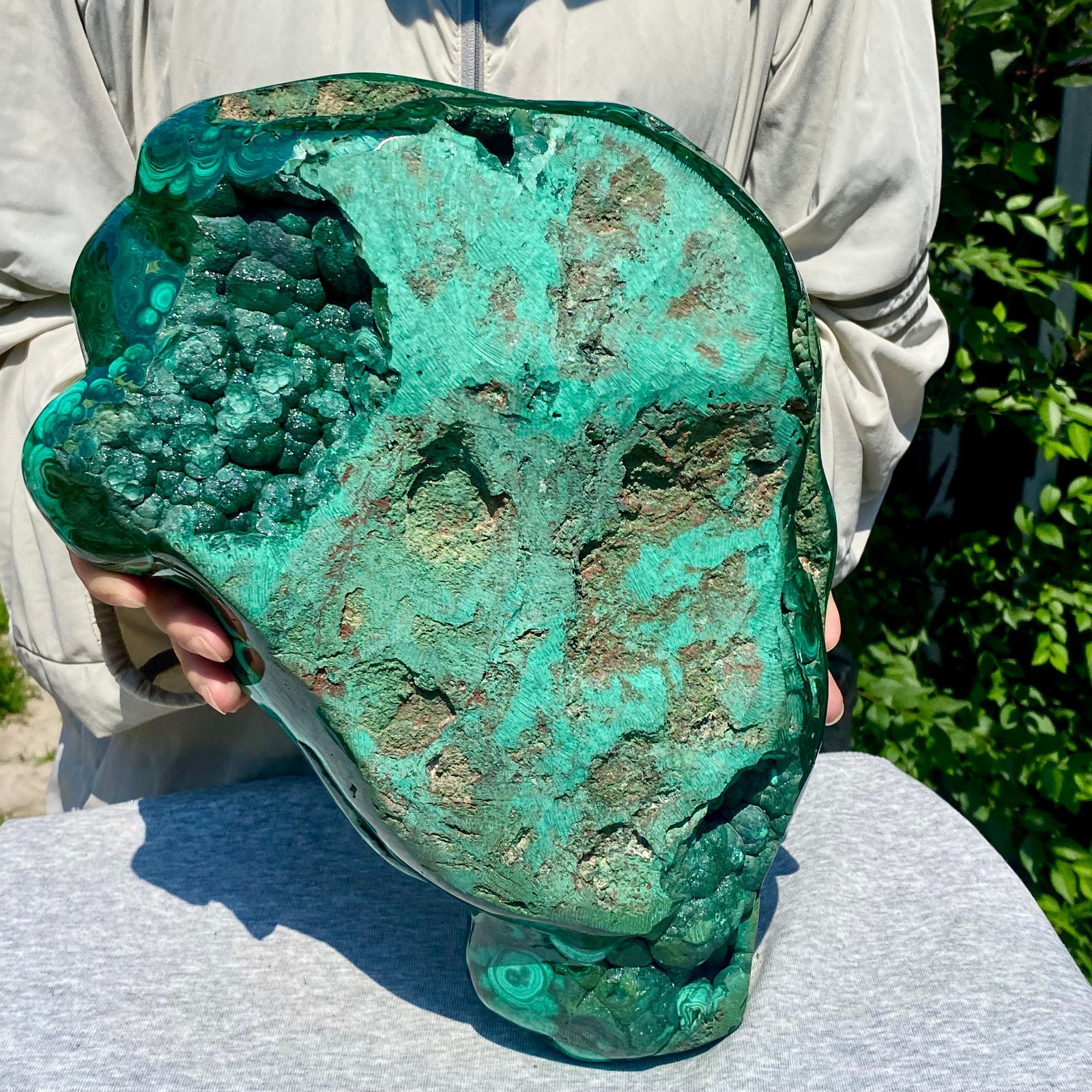 27.97LB Natural Polished Malachite Mineral freeform specimen Reiki Stone