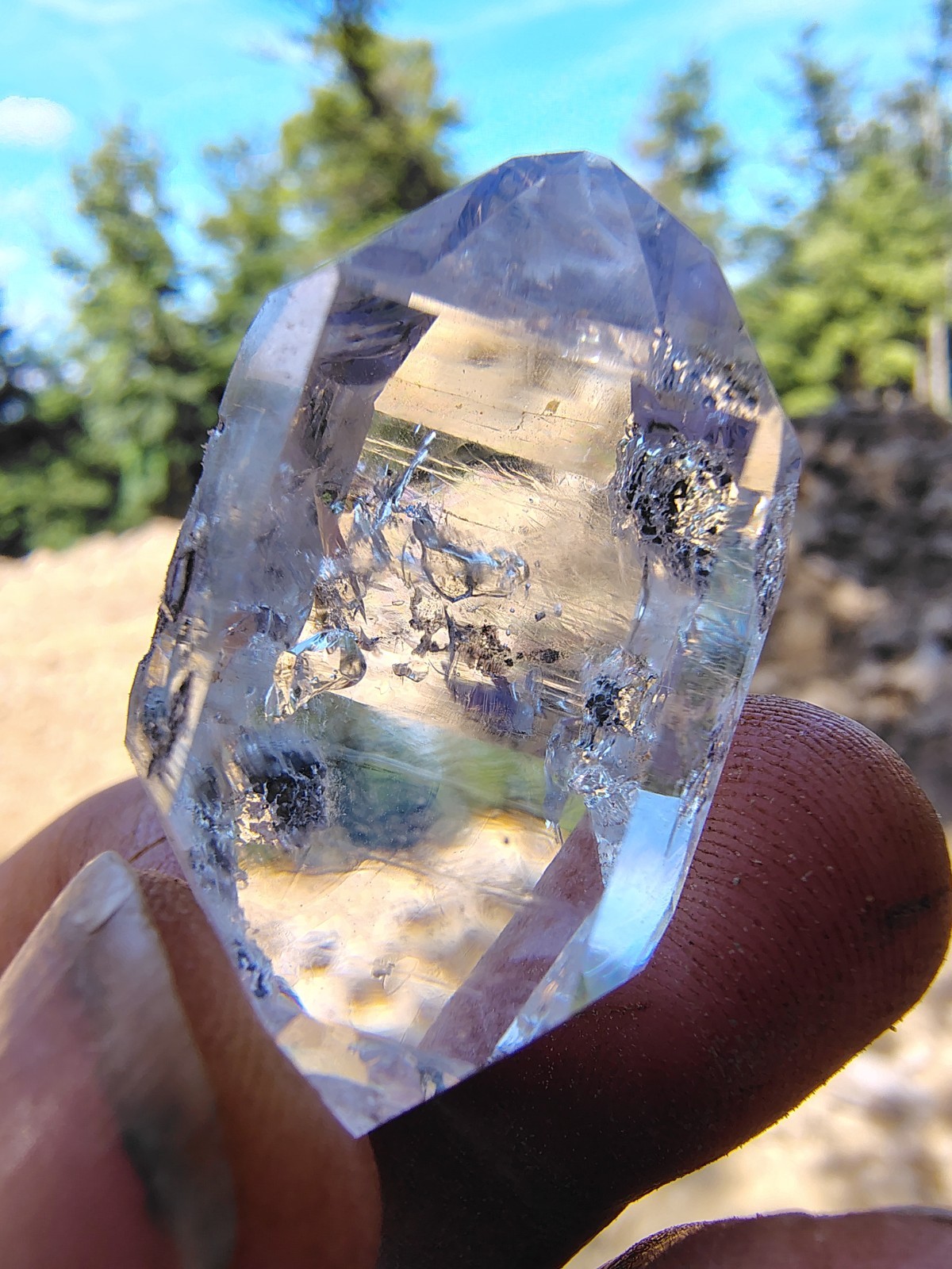 Genuine 11g Herkimer 💎 Miner Direct NY ❤️ Great Clarity With 🌈s