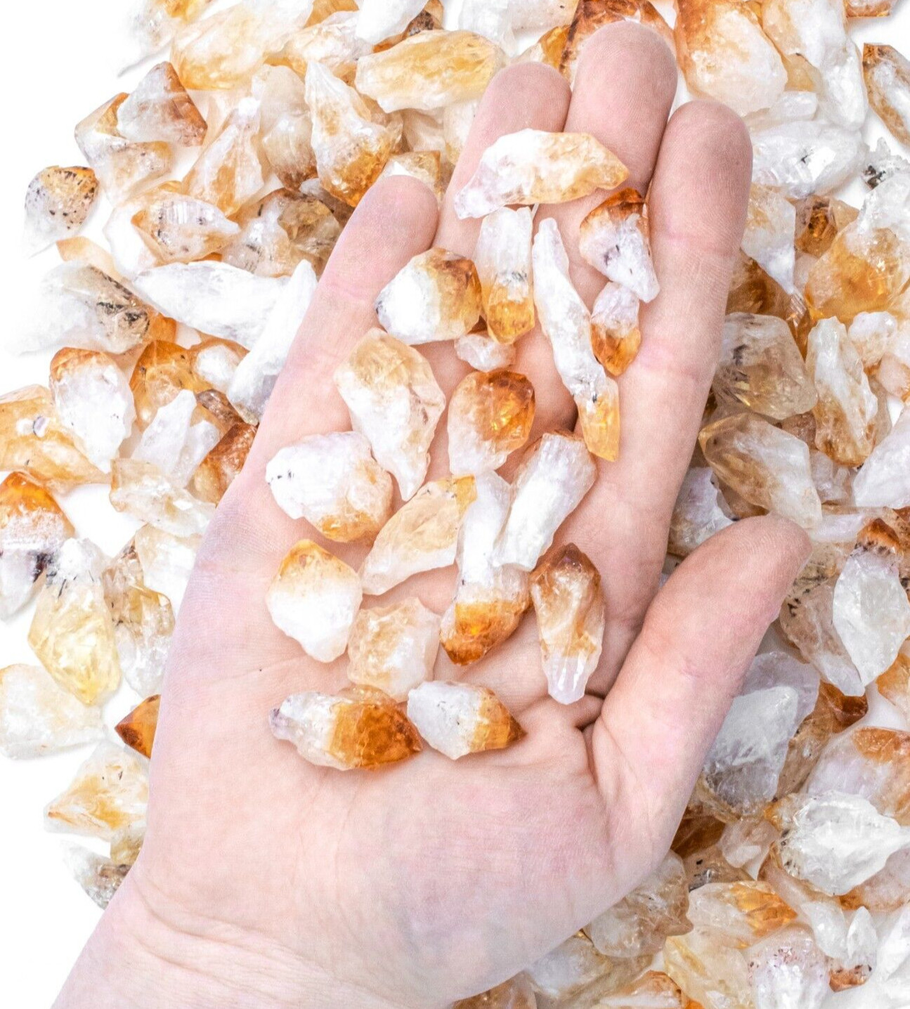 50g Citrine Points Natural Rough Crystals Bulk Gemstones Wire Wrapping Crafting