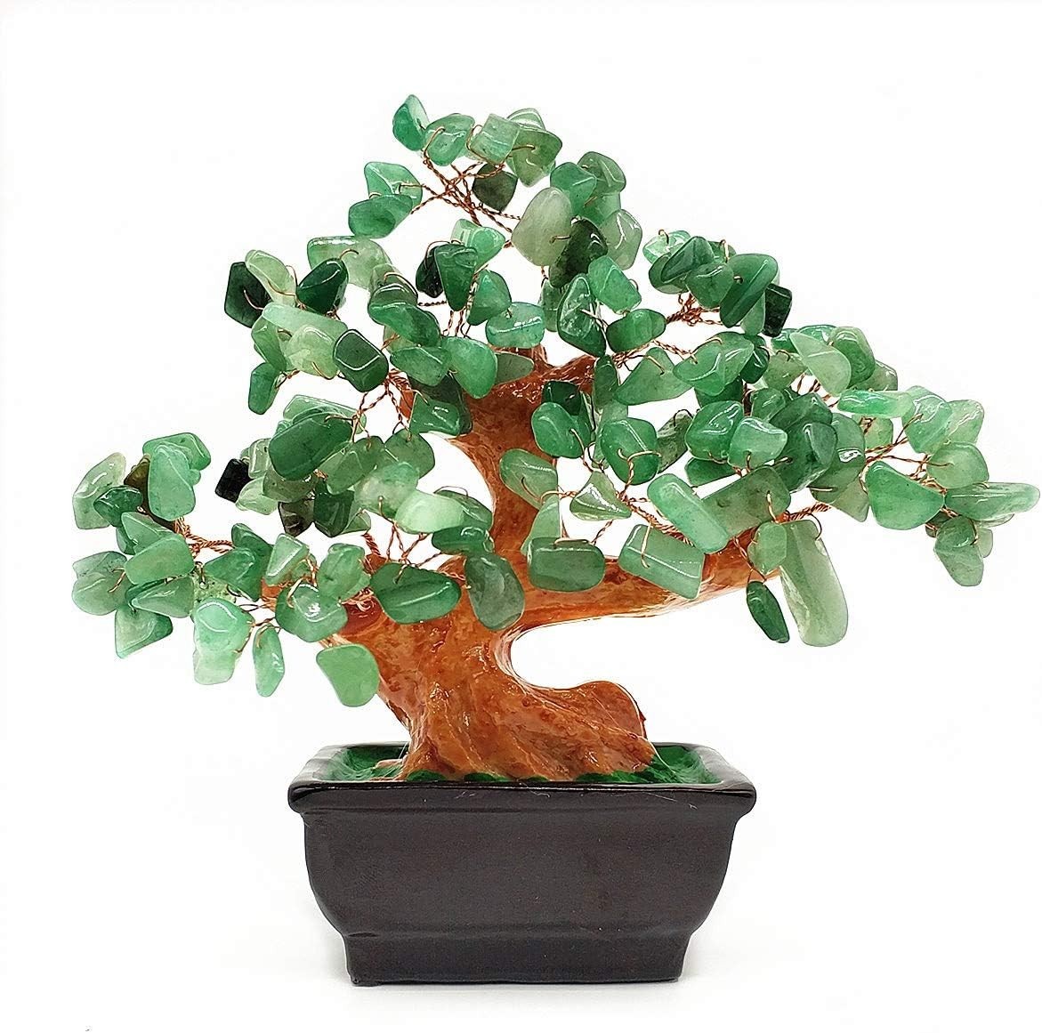 Adjustable Green Feng Shui Quartz Crystal Money Tree – Decorative Table Piece