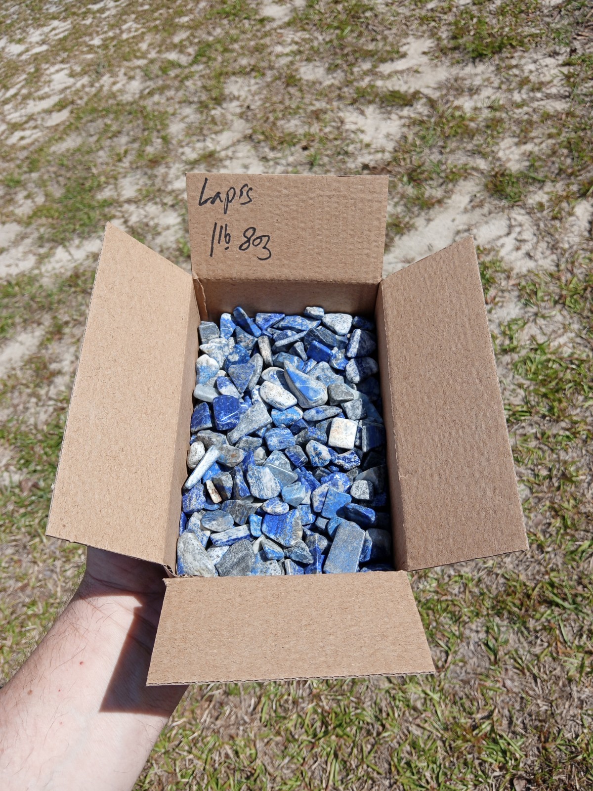 1.5 Lbs Small Rich Blue Lapis Lazuli Tumbled! Collecting, Jewelry Making! Q6