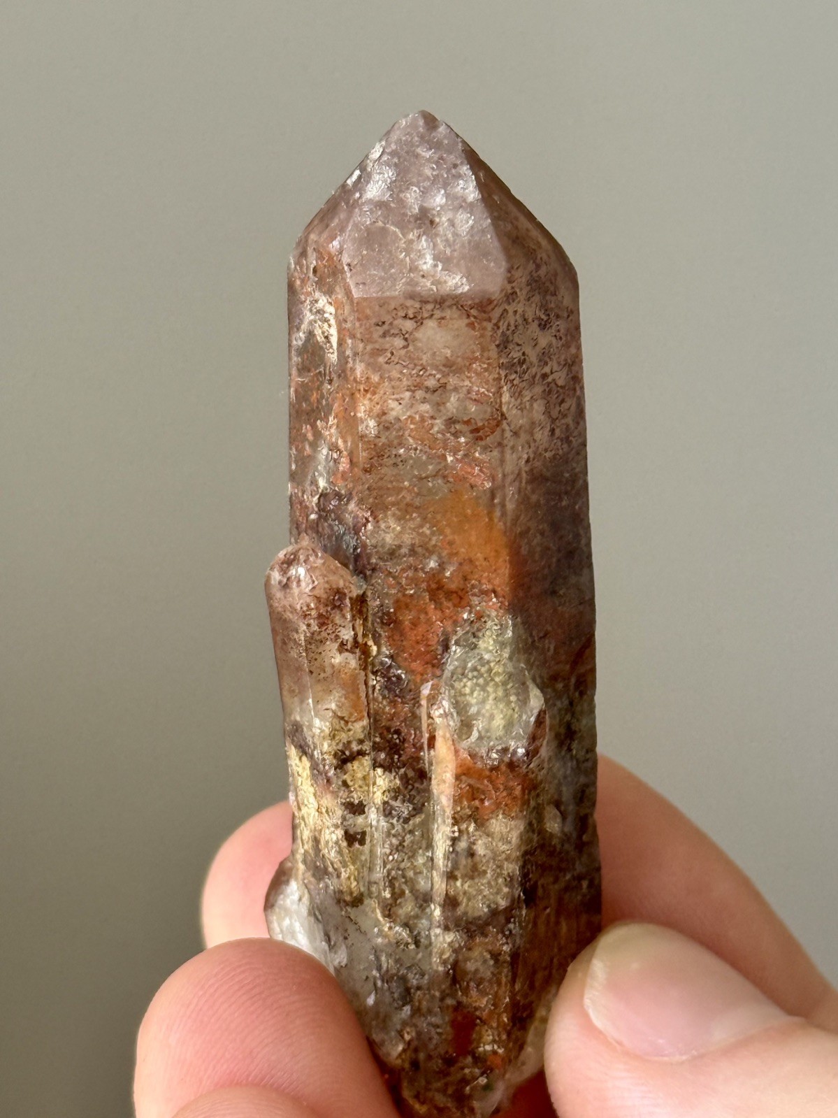 Crazy Chlorite & Hematite Included Quartz Crystal Colorado 6.8cm – 41.5g- ID99