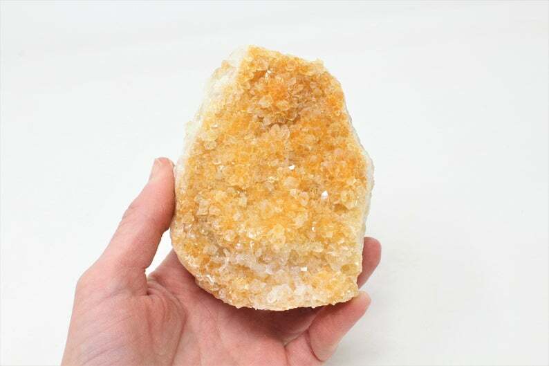 Raw Natural Citrine Cutbase – Self Standing Citrine – Citrine Cluster