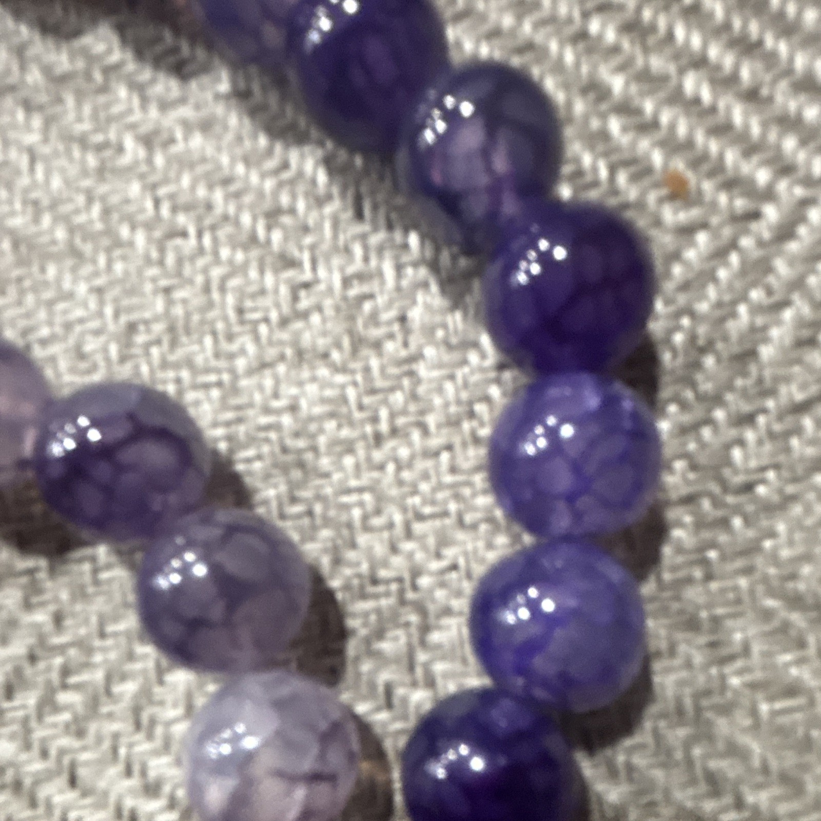 Amethyst Round Beads Strand 4mm Smooth Center-Drilled 1mm Hole. Dead Stock