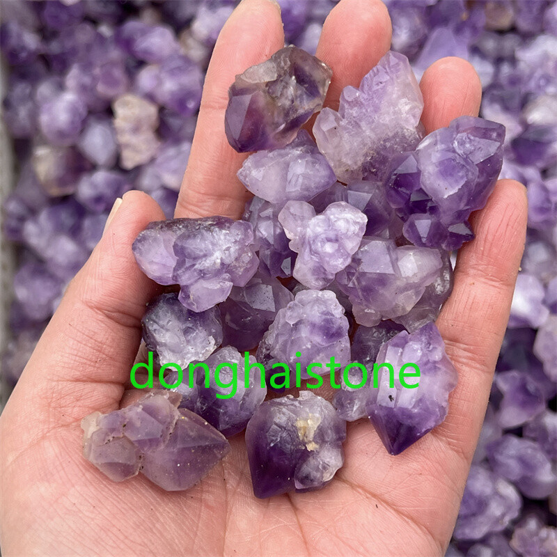 A+ 50g Natural Amethyst Rough Quartz Crystal Mineral Specimens Reiki Healing