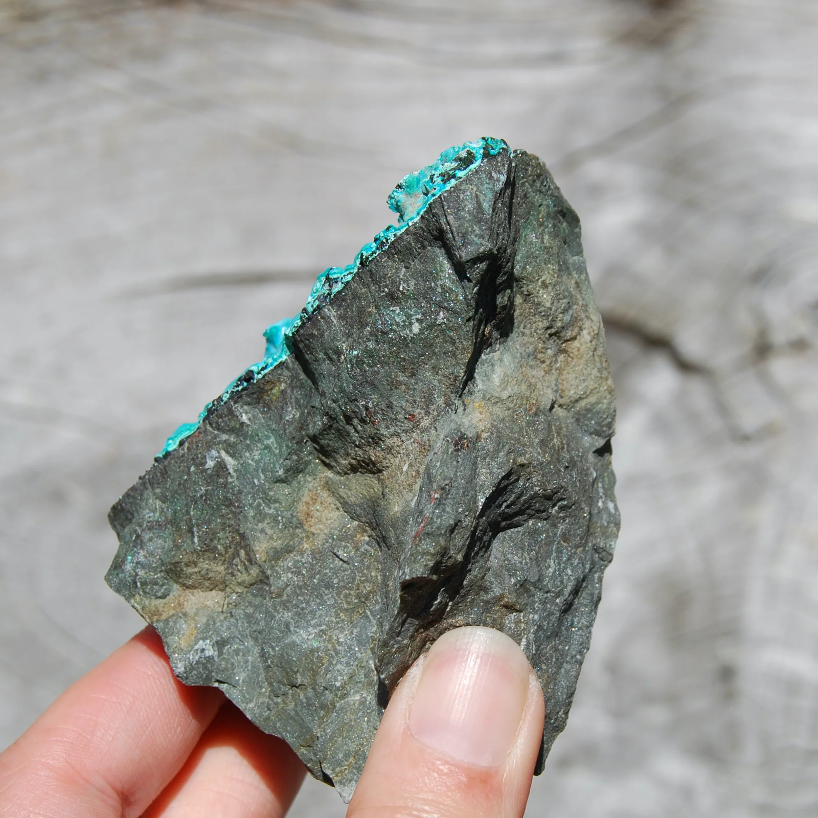 3in 145g Raw Silica Chrysocolla Crystal, Large Natural Rough Chrysocolla Specime