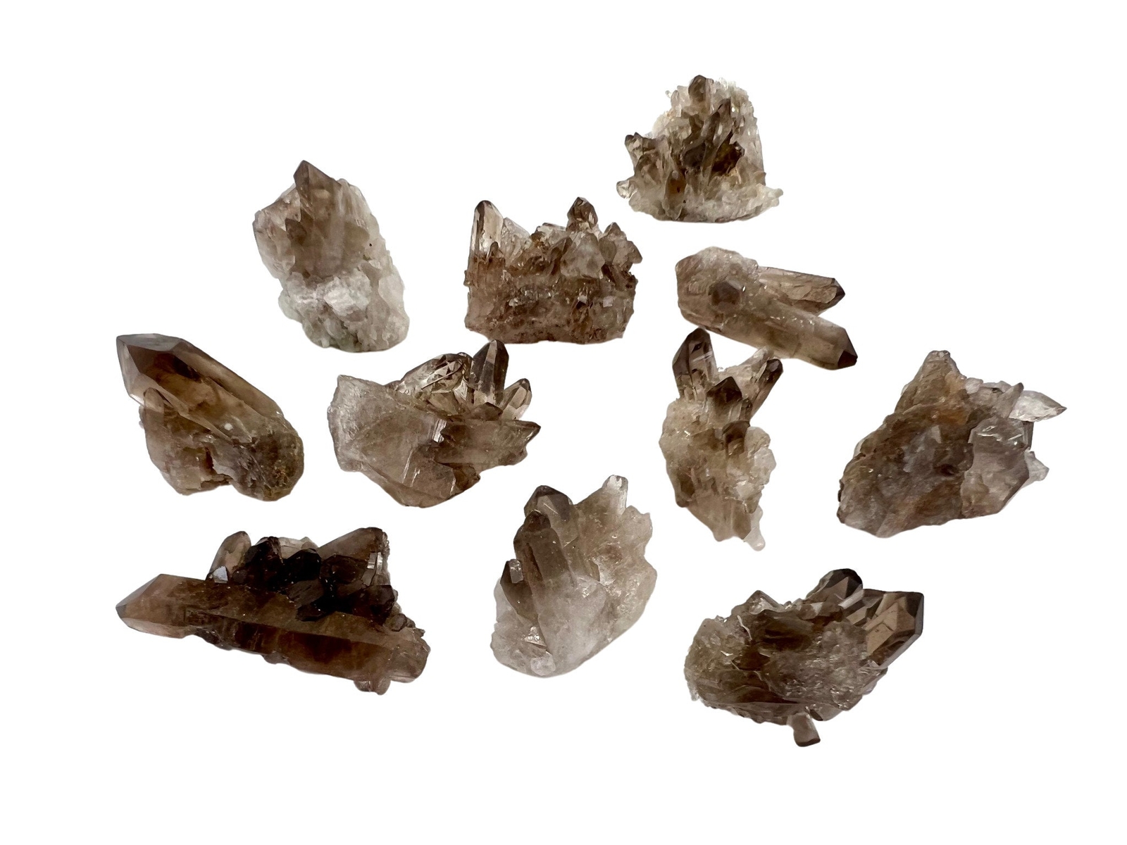Raw Smoky Quartz Cluster (Grade A) Natural Smoky Quartz Crystal Cluster, Brazil