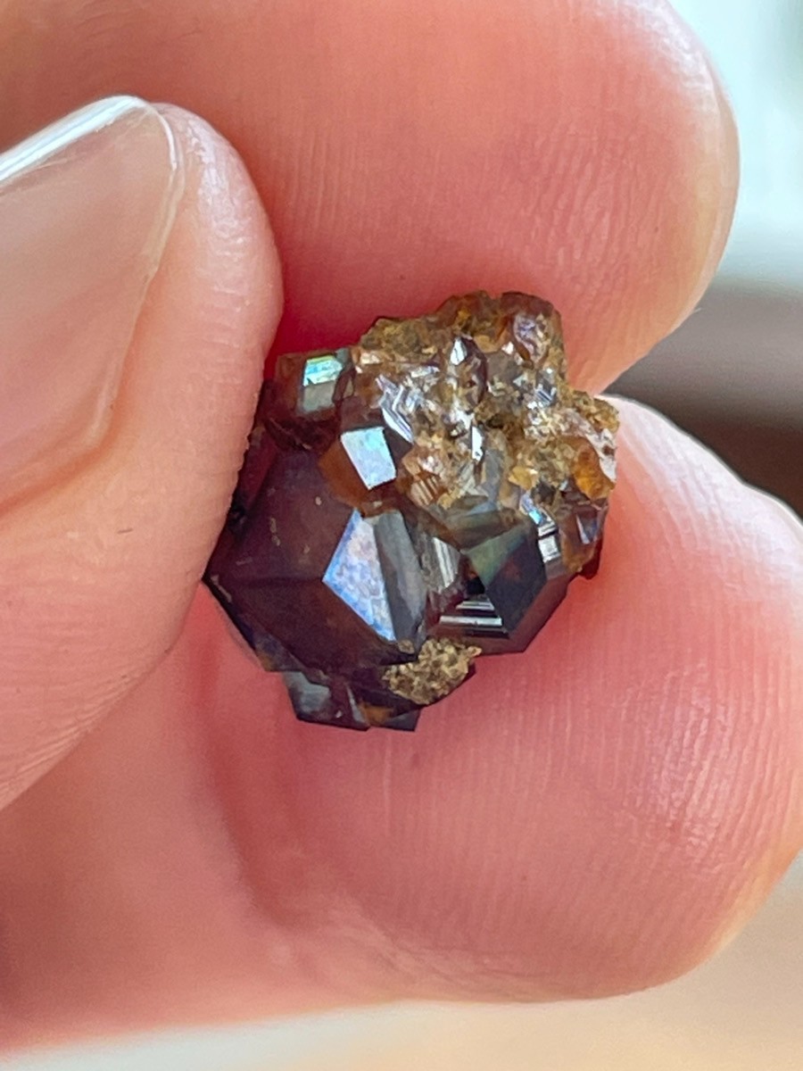 Rough Iridescent Andradite Rainbow Garnet Crystal Tenkawa Nara Japan Mineral Z2