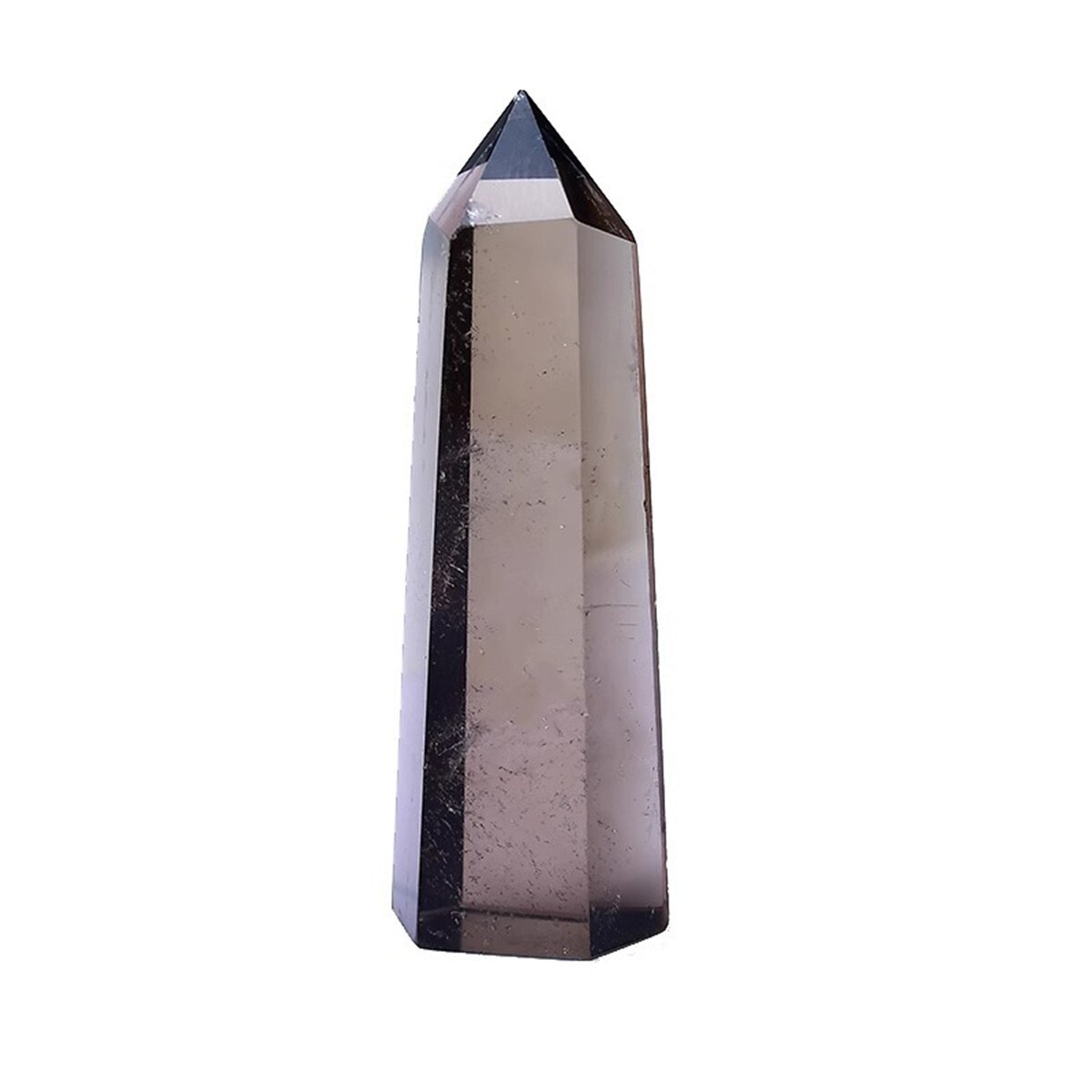 Smoky Quartz Crystal Tower Point Wand – Healing Crystal Obelisk Mineral Specimen