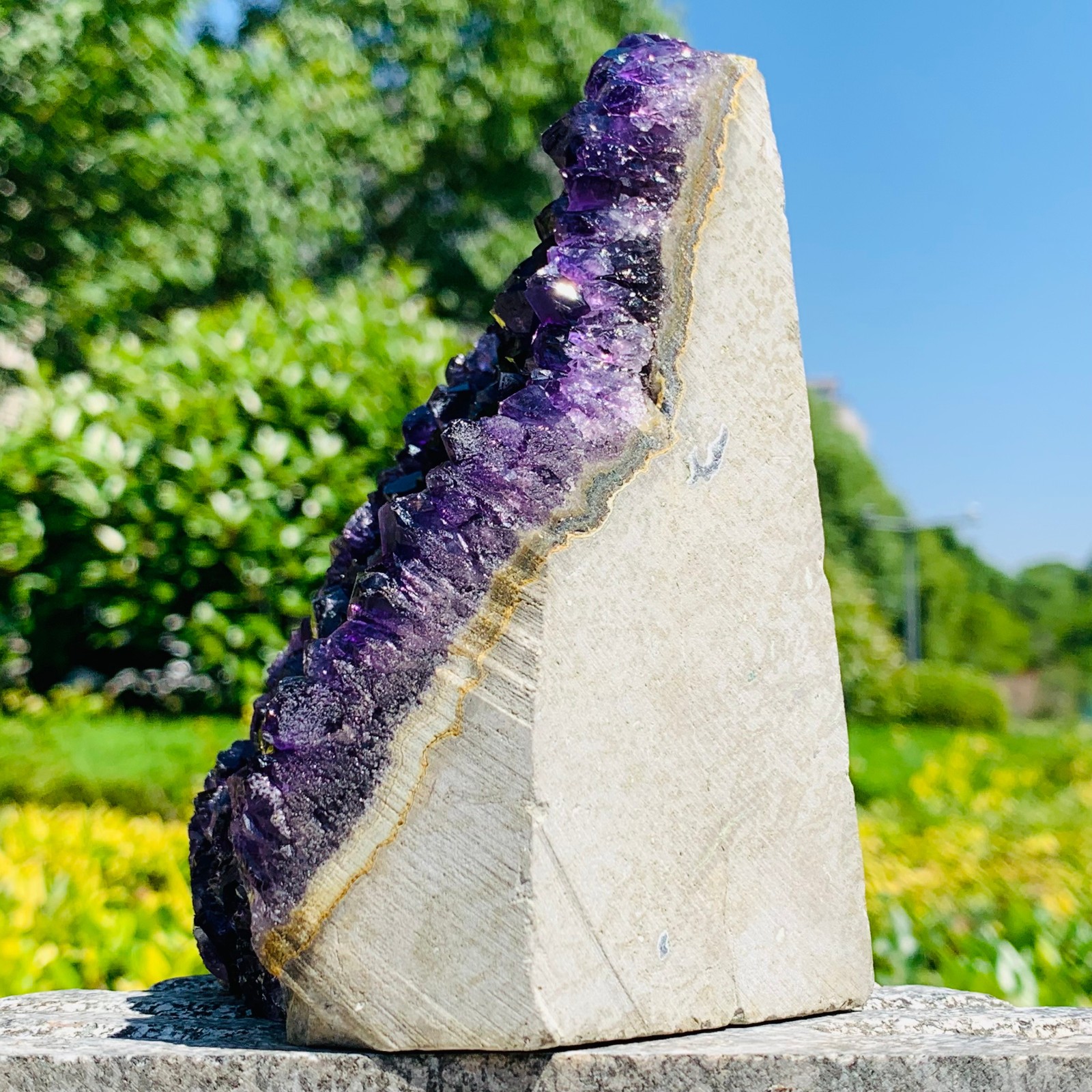 2.57LB High Quality Natural Amethyst quartz cluster crystal specimen Healing