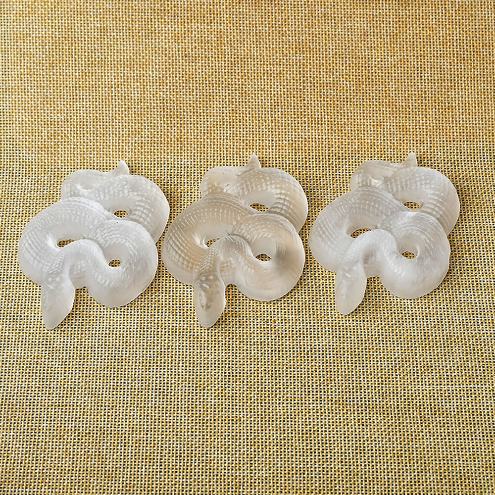 3″ Natural Selenite Snake Skull Carved Quartz Crystal Skull Reiki Healing 1/2Pcs