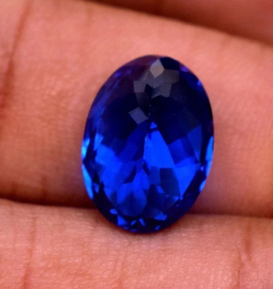 Natural 10-12 Ct Blue Sapphire Unheated Oval Cut Certified Loose Gemstone
