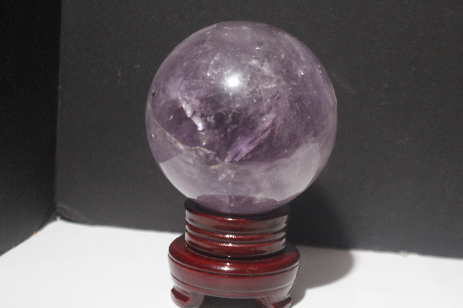 4.0″ Large Amethyst Sphere Brazilian Amethyst Geode | SHOW PIECE with STAND