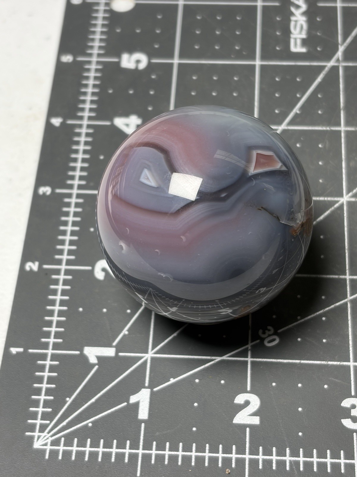 Colorful Mozambique Swazi Agate Sphere Nice Banding