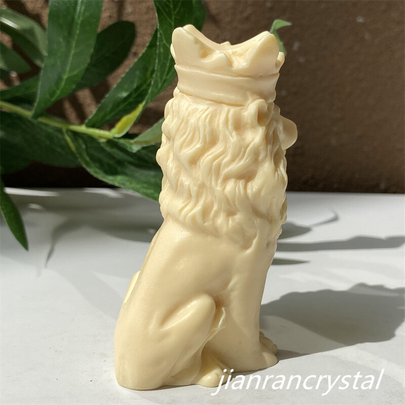 3” Natural Plant Fruit Lion Hand Carved Decoration Skull Gift Reiki Healing 1pc