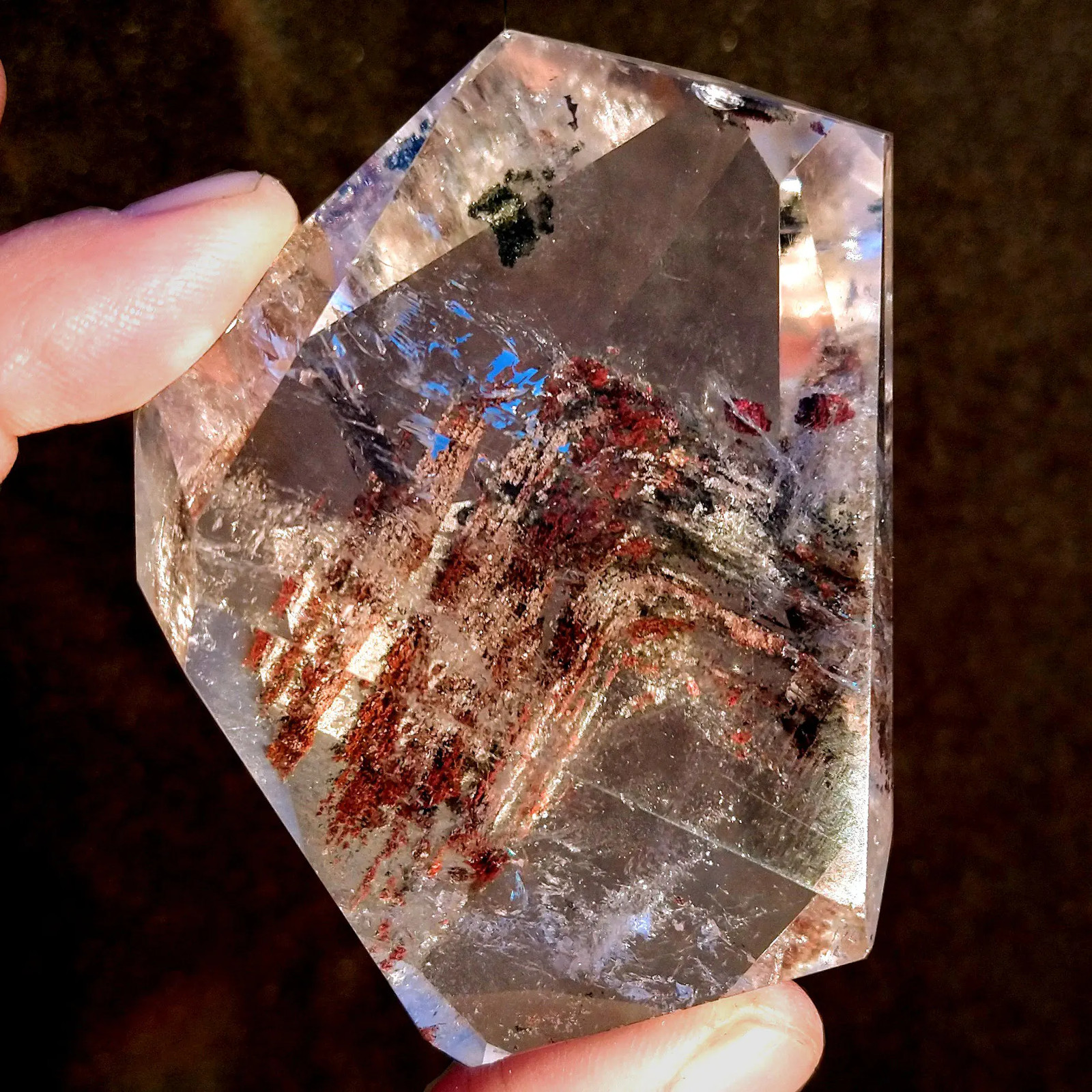 Lodolite Quartz Polished Specimen 3″ Long 0.3lbs