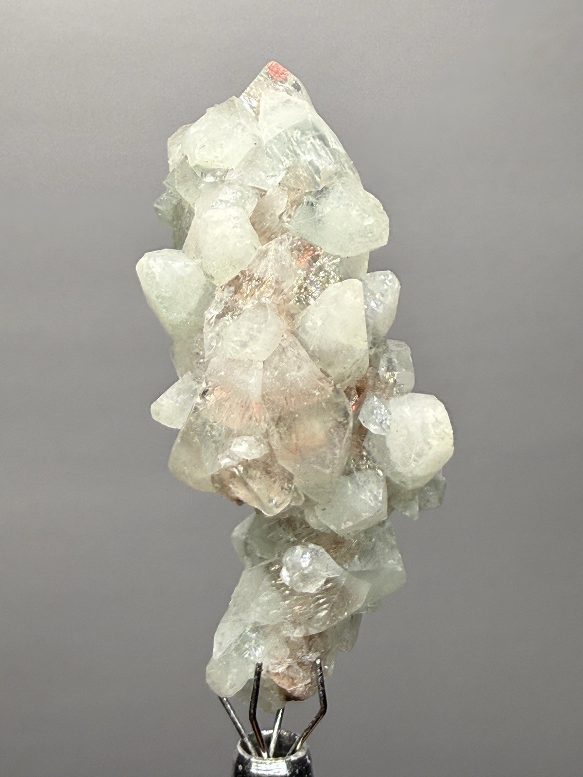 White Stilbite on Red Heulandite — Zeolite Cabinet Specimen | Maharashtra, India