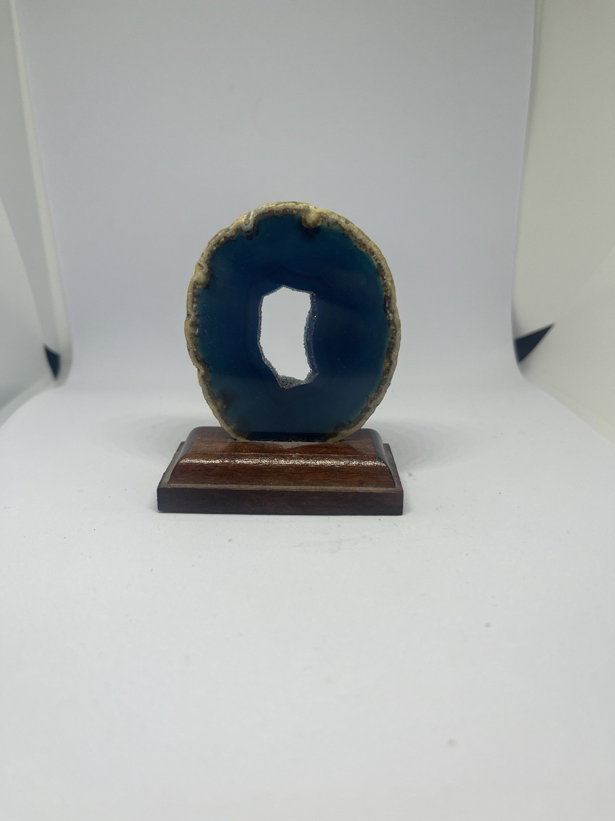 Beautiful decorative Geode slice with stand. Great Condition