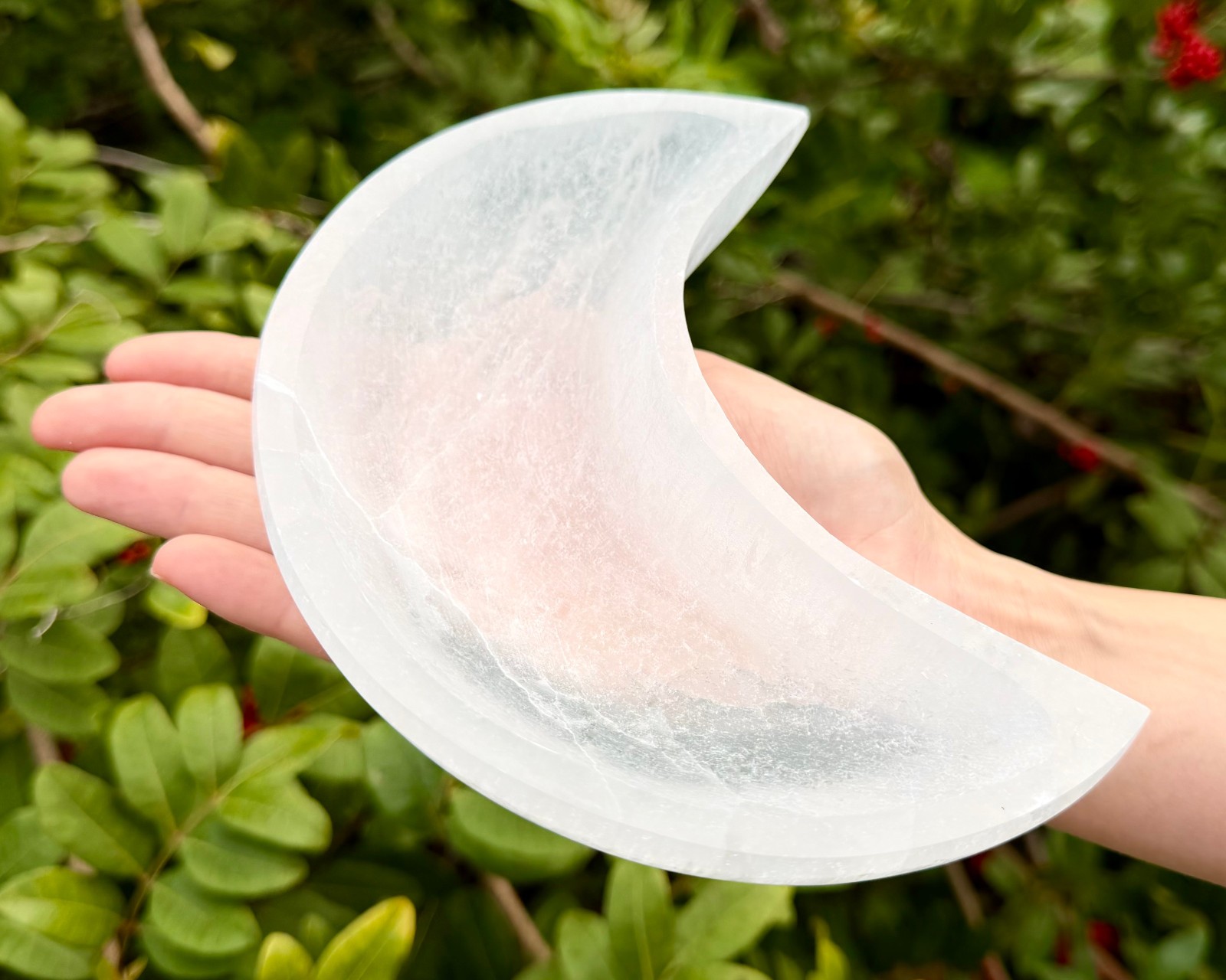 LARGE 6″ Selenite Moon Charging Bowls (Selenite Crystal Bowl, Selenite Bowl)