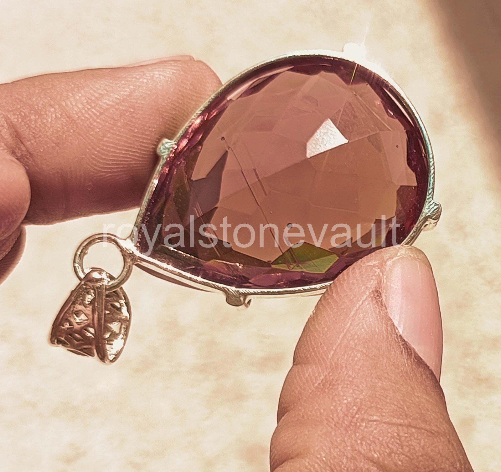 96.35 Ct Natural Color Change Alexandrite Pear Shape Pendant IGL Loose Gems 6YNY