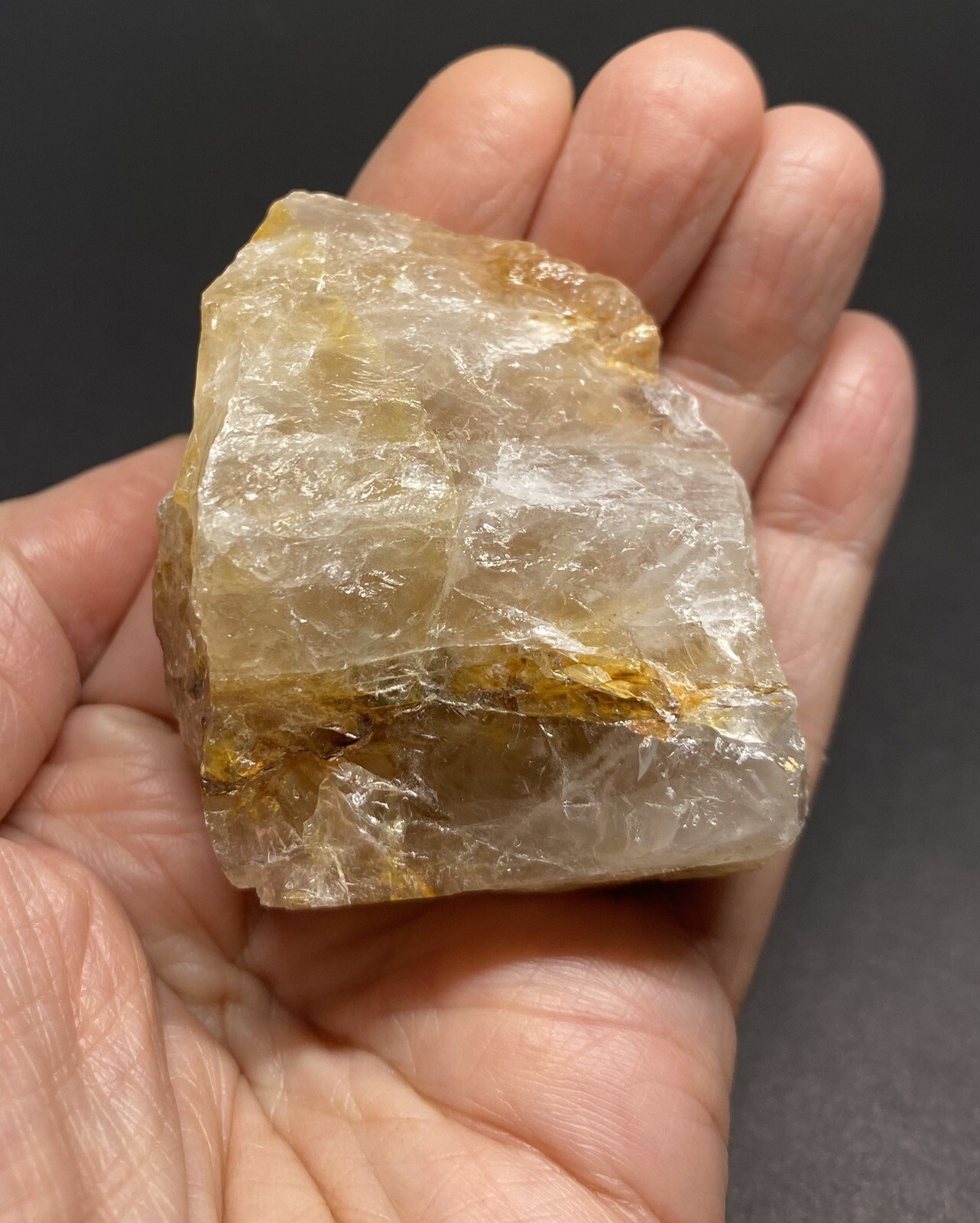 Yellow Hematoid Genuine Quartz Rough Stone From Madagascar 114.9g