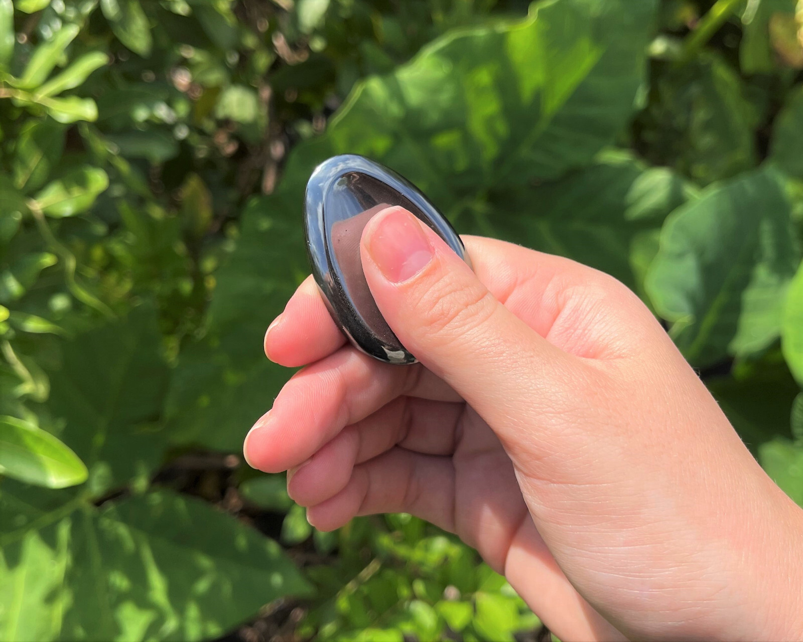 Hematite Worry Stone (Hematite Palm Stone, Smooth Hematite Crystal Pocket Stone)