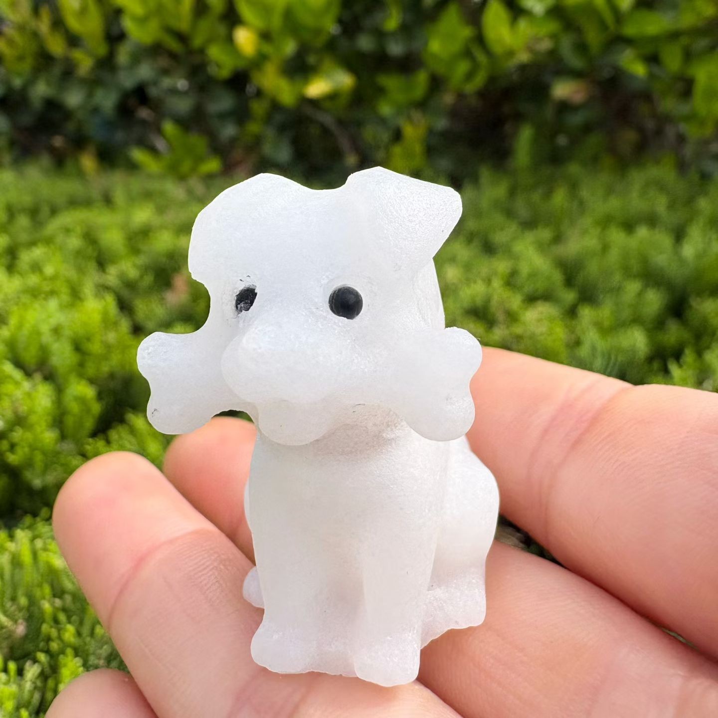 1pc Natural Mixed Quartz Carved Dog Skull crystal Reiki healing gift Decor