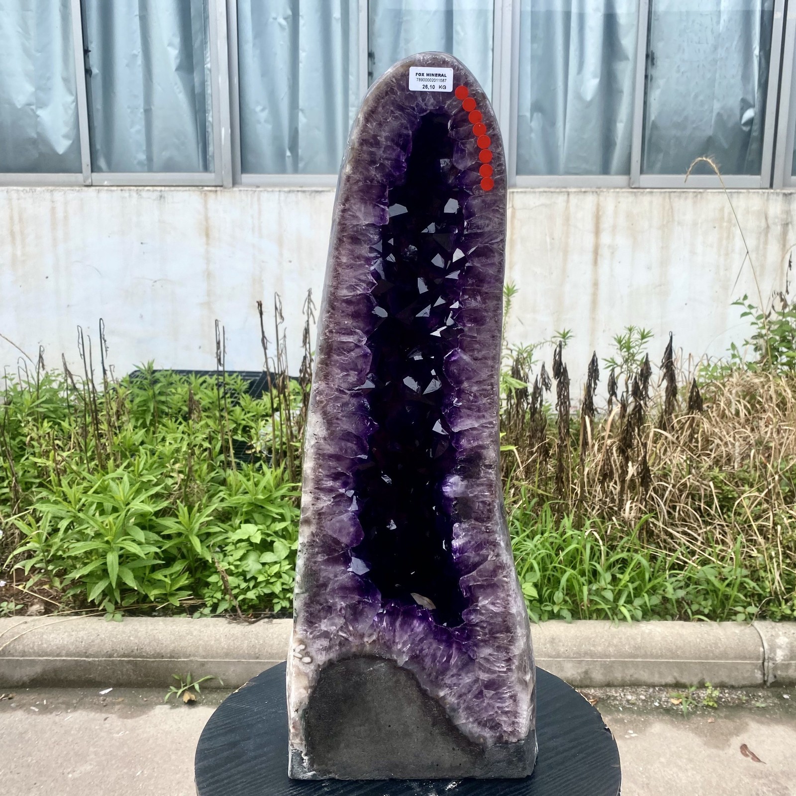 57LB Large Natural Amethyst Geode Cathedral Crystal Cluster Specimen Healing