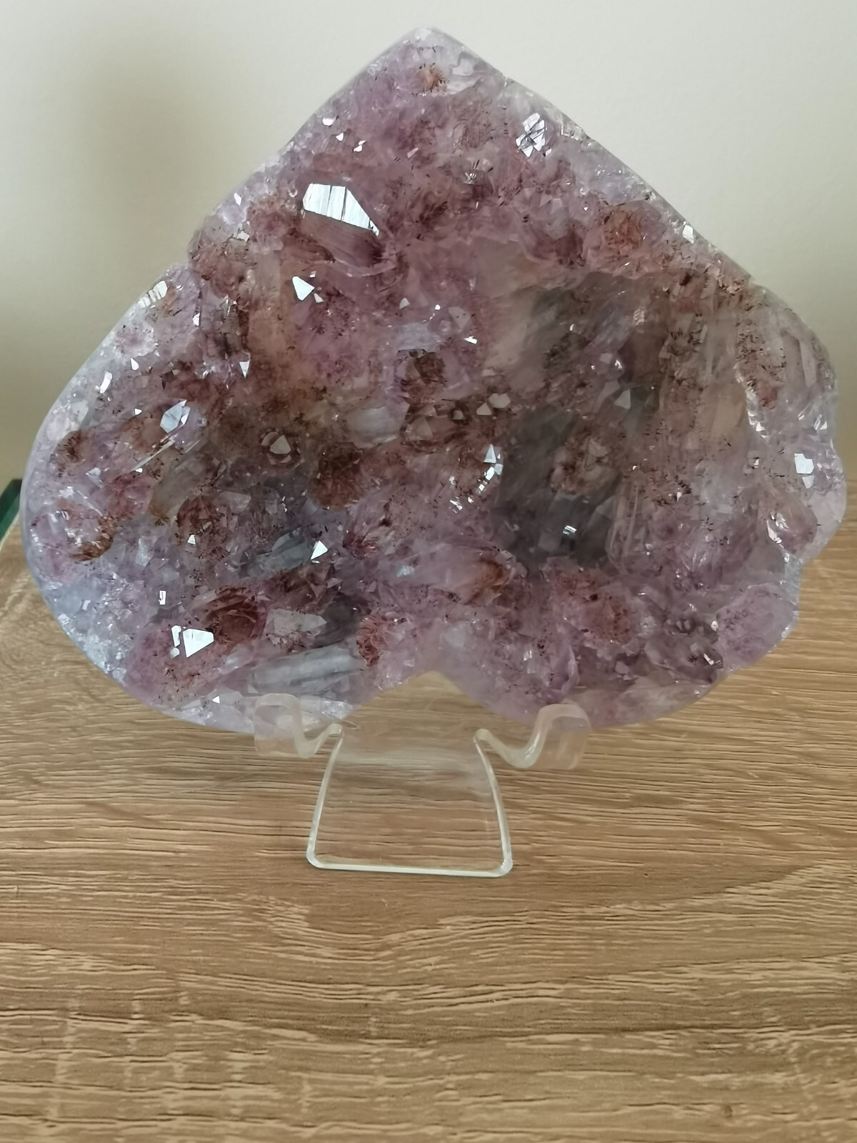 303g Natural Brazil Galaxy Amethyst colorful flicker Crystal 11 x 9×3cm