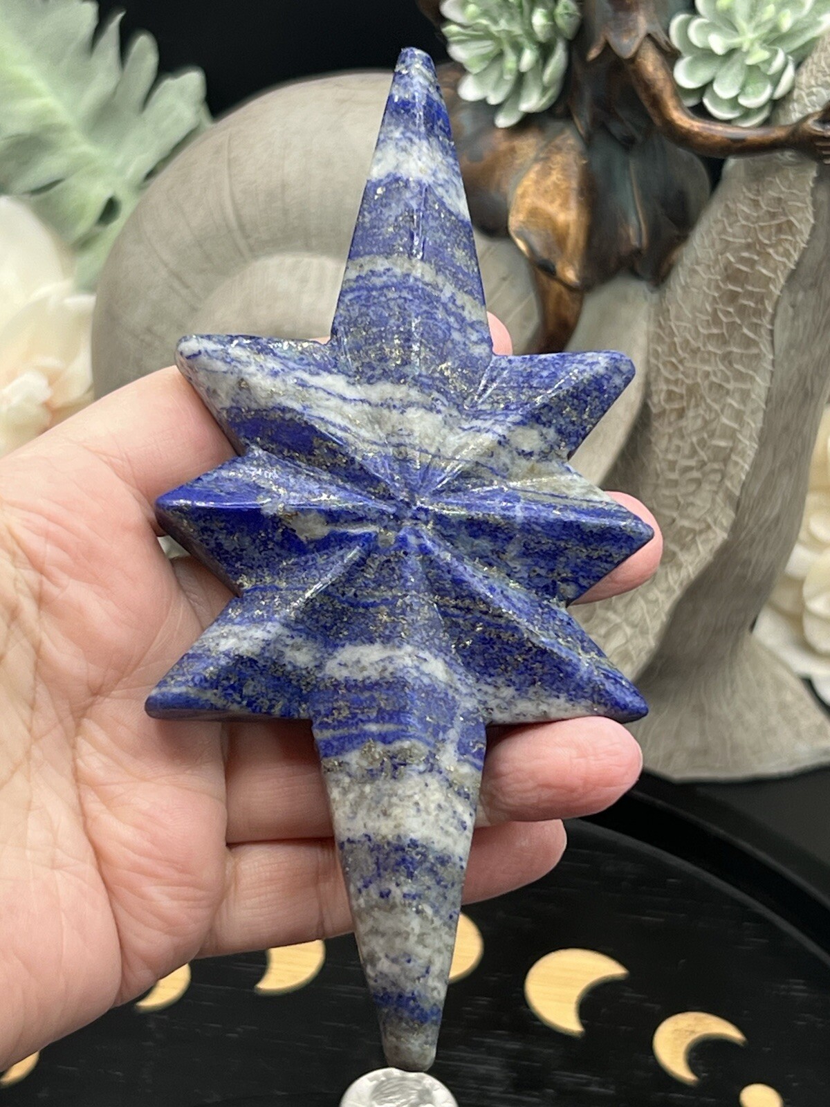 Natural Moss Agate & Lapis Lazuli Polaris You choose Free ship & Gift